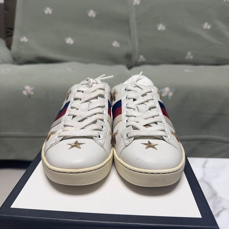 Gucci Gucci Ace Bee and Star Low-Top Sneakers -2508 Size US 5 / IT 35 - 2 Thumbnail