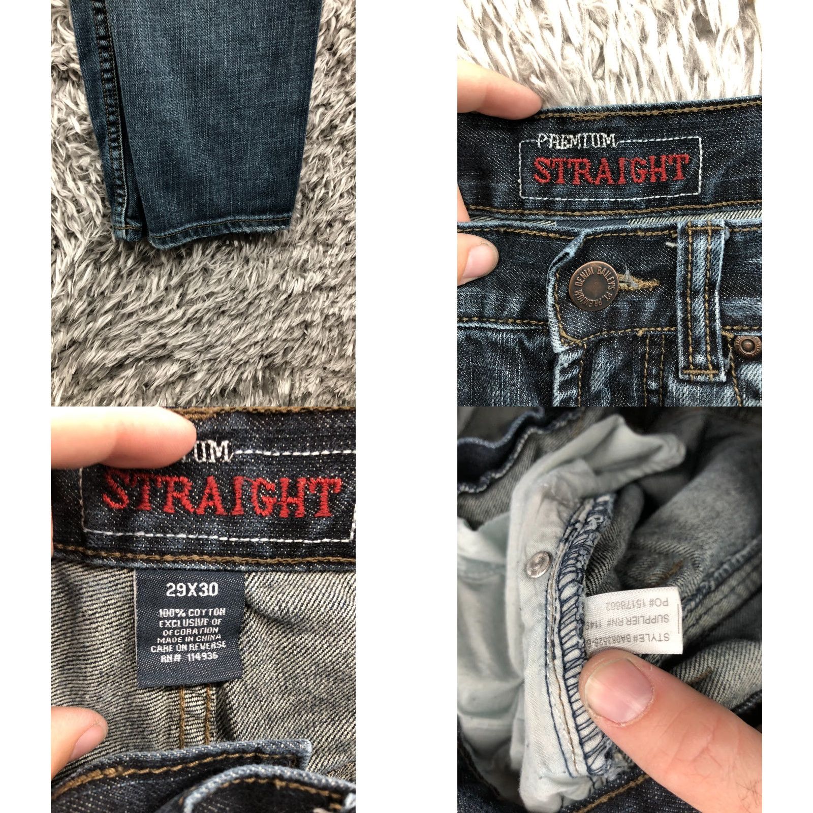Denime Bailey's Point Jeans Main Selling Point Brand Bailey's Point Category Jeans Size 29 Mens Mid Rise Dark Wash Blue Denim 5-Pocket Regular Inseam 30 Size US 29 - 8 Thumbnail
