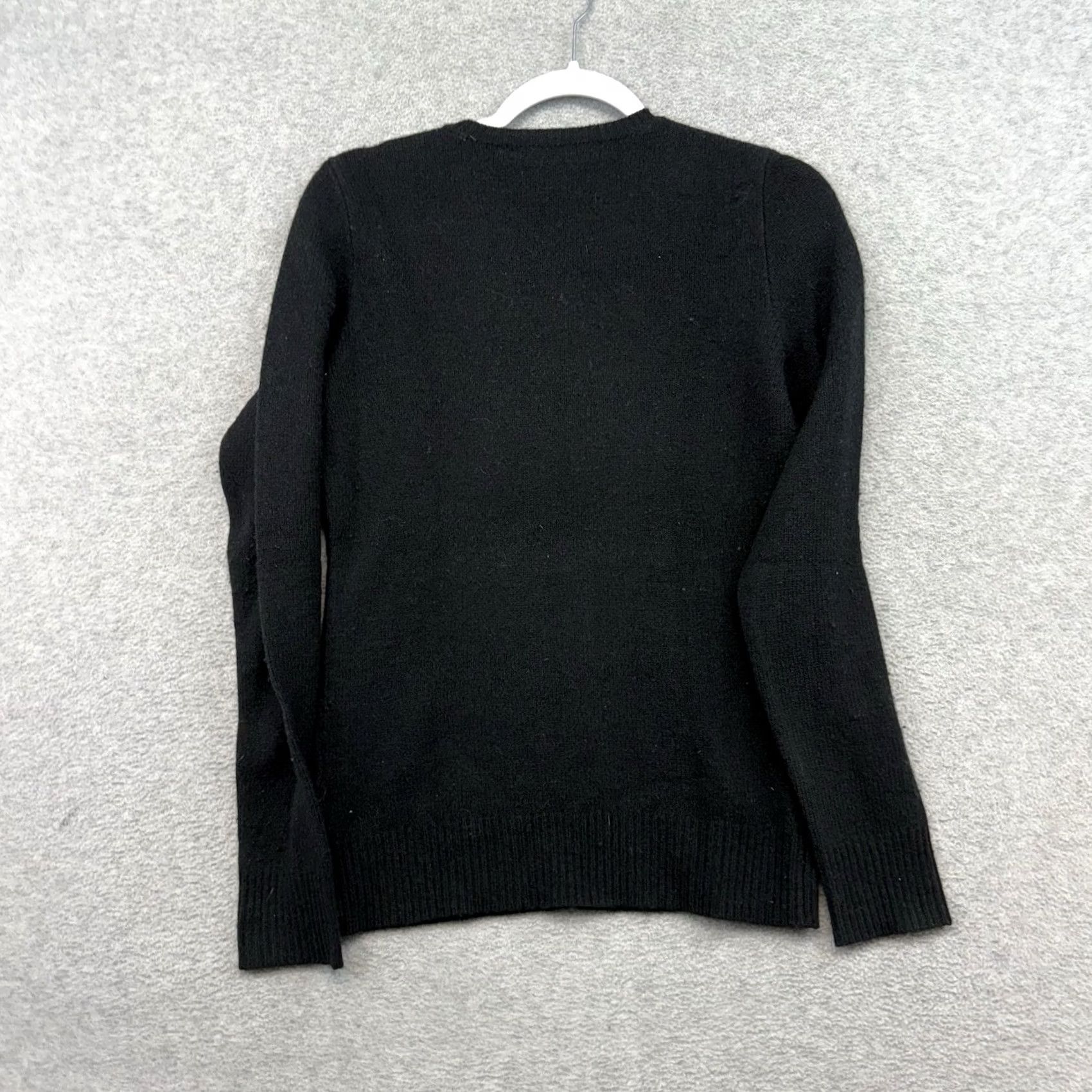 Ralph Lauren VINTAGE Ralph Lauren Sweater Sports Women Medium Black Merino Wool Angora Knit Crewneck Size M / US 6-8 / IT 42-44 - 5 Thumbnail