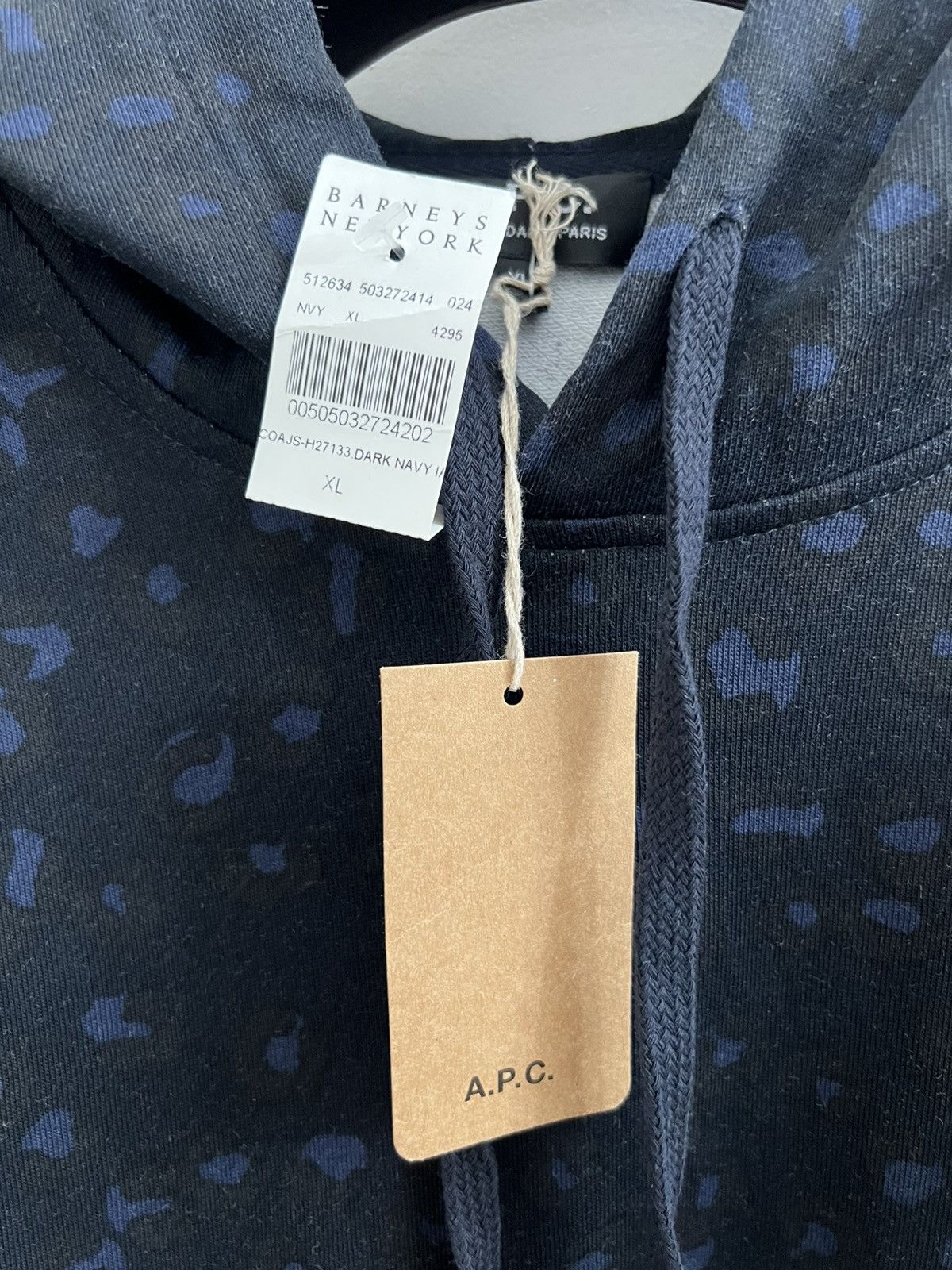 A.P.C. NWT A.P.C Paris Navy Leopard Hoodie Size XL Size US XL / EU 56 / 4 - 3 Thumbnail