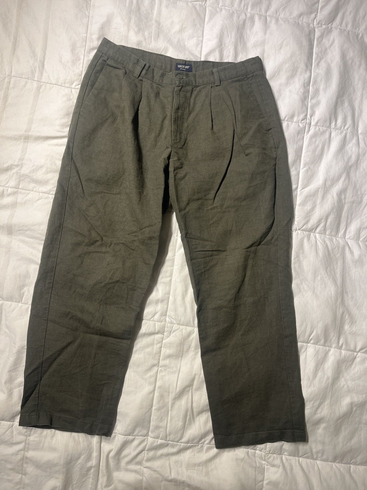 Dockers × Vintage Linen green vintage thrifted dockers Size US 36 / EU 52 - 1 Thumbnail