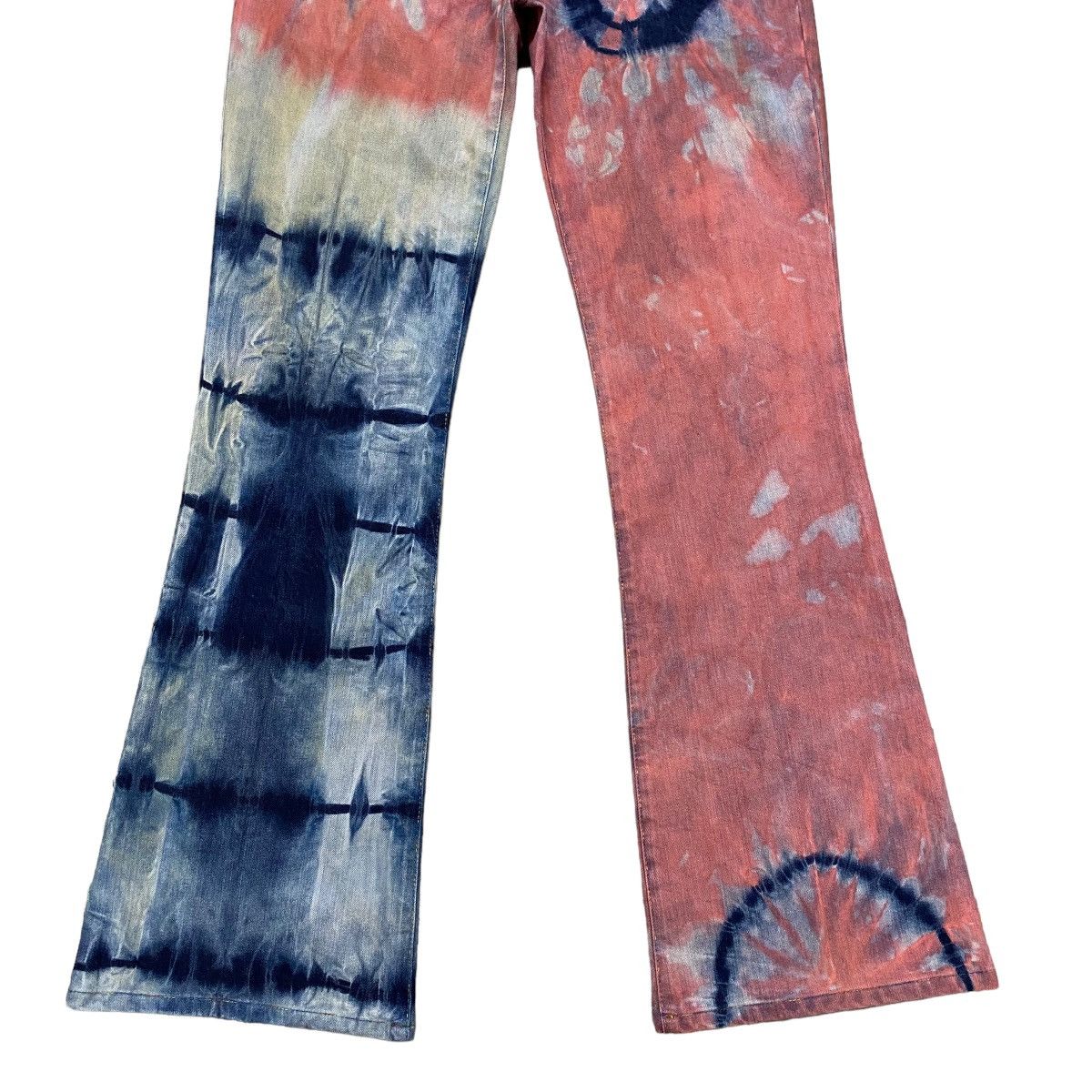 If Six Was Nine Veronica Led Rechwe Denim Flare Jeans Bleach Size US 32 / EU 48 - 6 Thumbnail