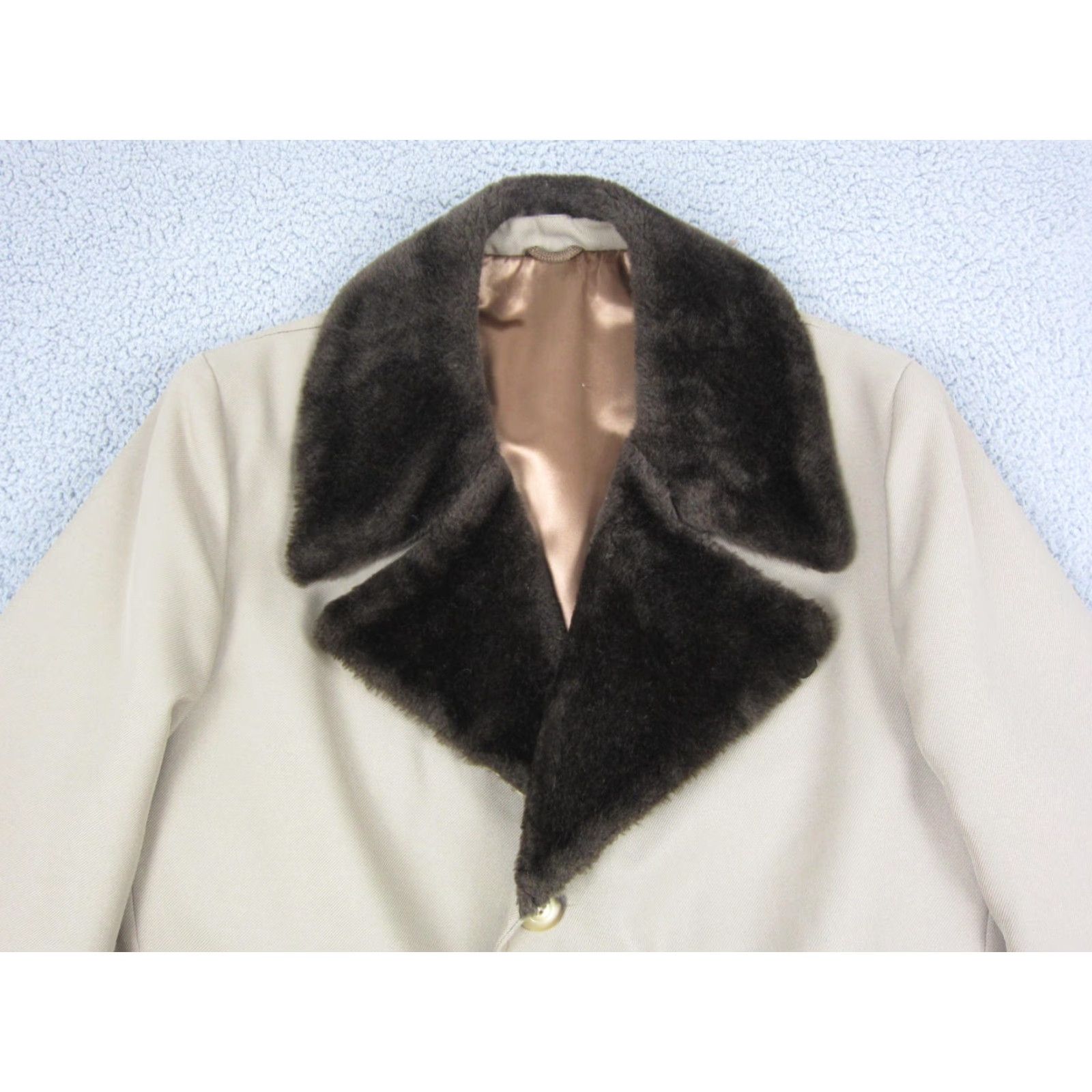 Sears VINTAGE Sears Overcoat Mens 42R Brown Faux Fur Collar 60s 70s Coat Size US XS / EU 42 / 0 - 2 Thumbnail