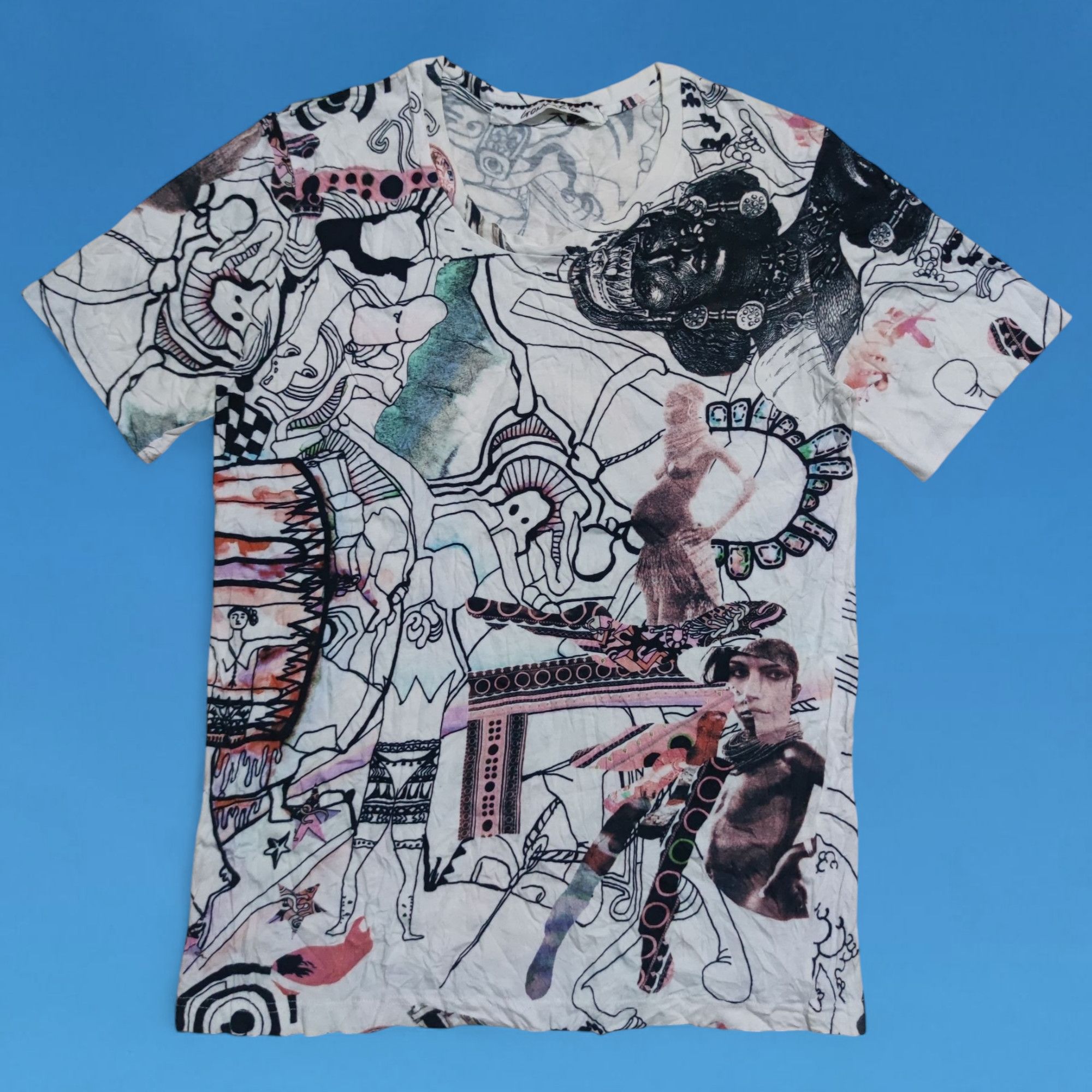 gomme Gomme Psychedelic Art Graphic T Shirt Size M / US 6-8 / IT 42-44 - 1 Thumbnail