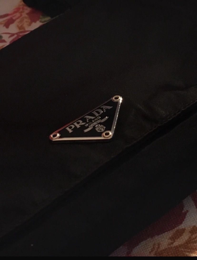 Prada Vintage Prada Nylon Messenger Bag - Black Size ONE SIZE - 4 Thumbnail