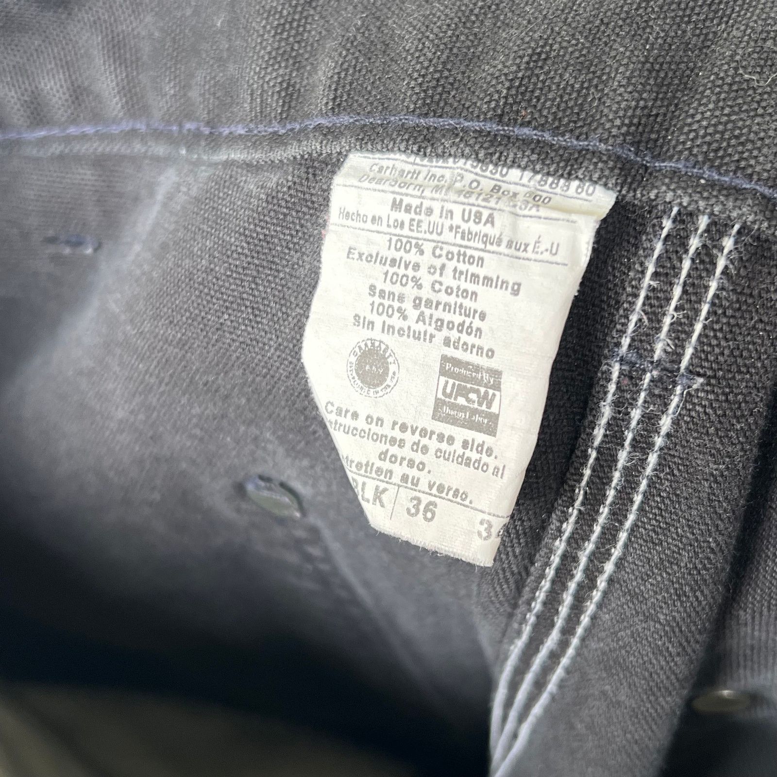 Carhartt × Vintage Carhartt black double knee work wear carpenter pants Size US 35 - 7 Thumbnail