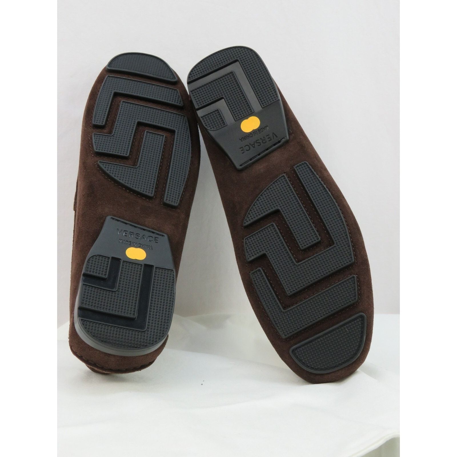 Versace NIB VERSACE BROWN SUEDE GOLD MEDUSA HEAD LOGO LOAFERS 43 10 Size US 10 / EU 43 - 9 Thumbnail