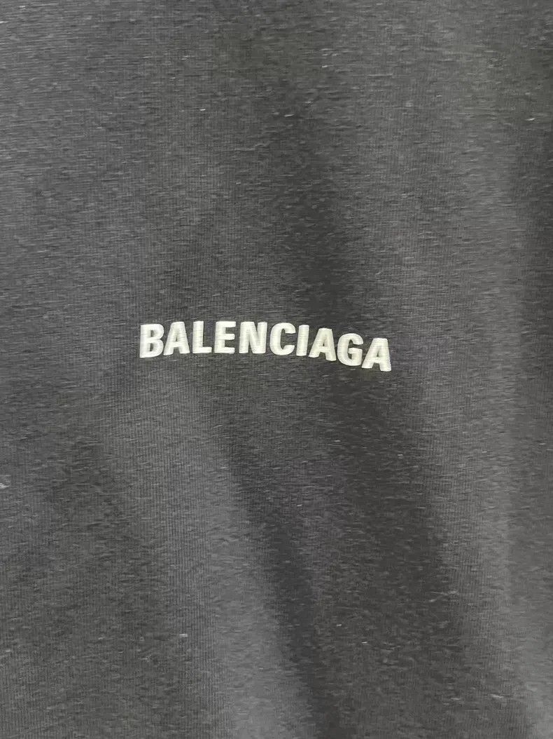 Balenciaga Balenciaga Black Front and Back Letter Logo Short Sleeve T Size US S / EU 44-46 / 1 - 4 Thumbnail