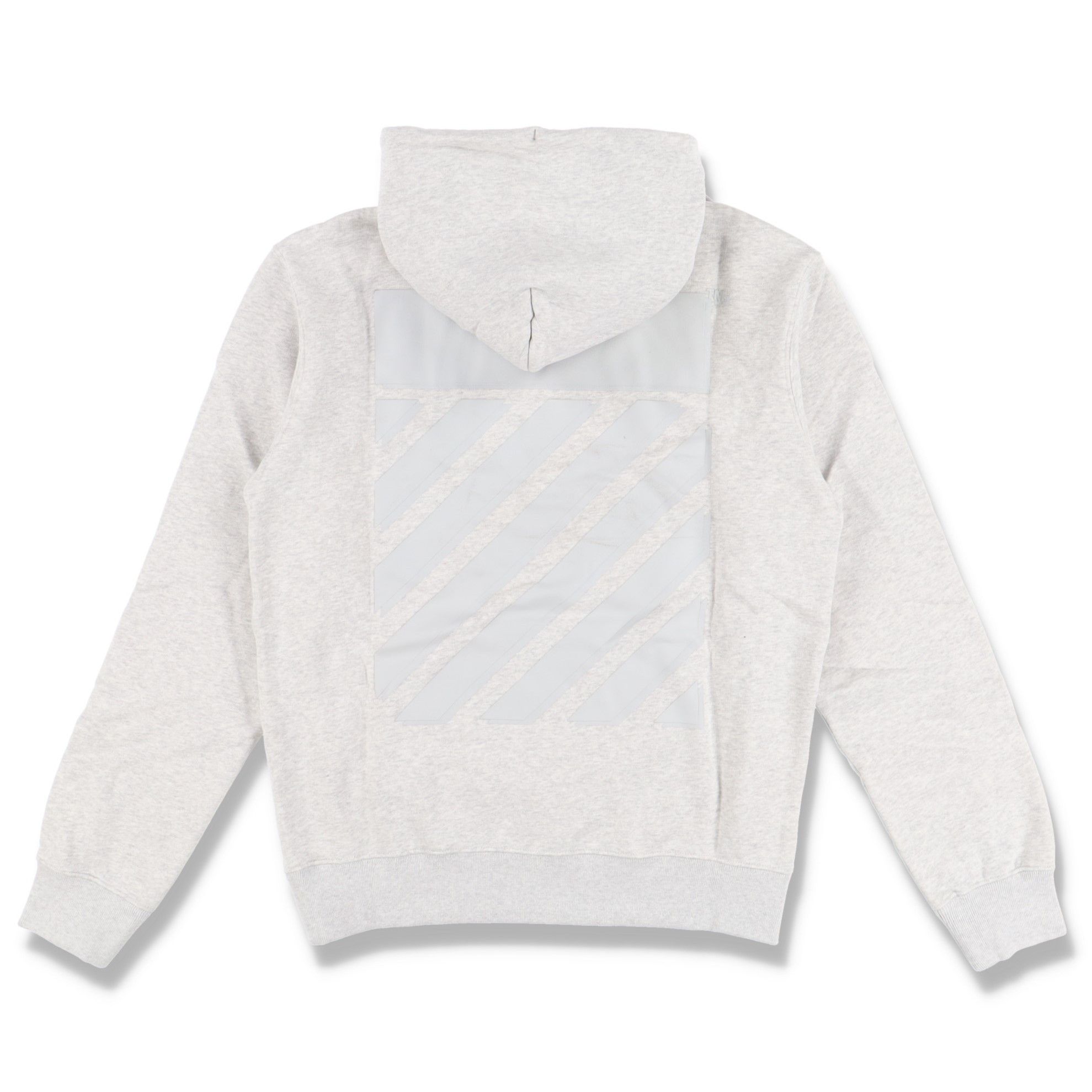 Off-White Grey Logo Rubber Diagonals Hoodie Size XS / US 0-2 / IT 36-38 - 1 Thumbnail