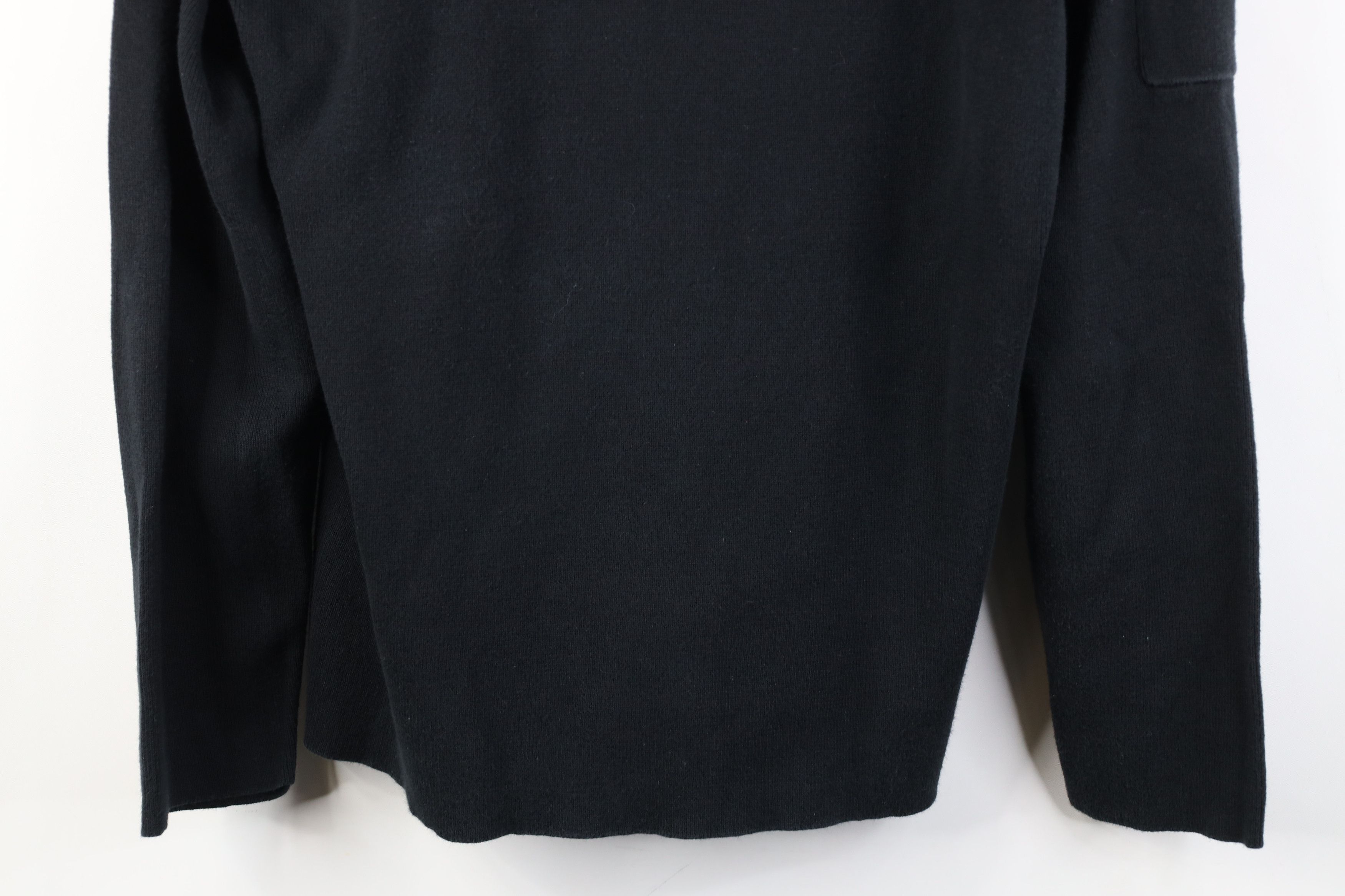 Vintage Vintage 90s Y2K Streetwear Cotton Ribbed Knit Sweater Black Size L / US 10 / IT 46 - 3 Thumbnail