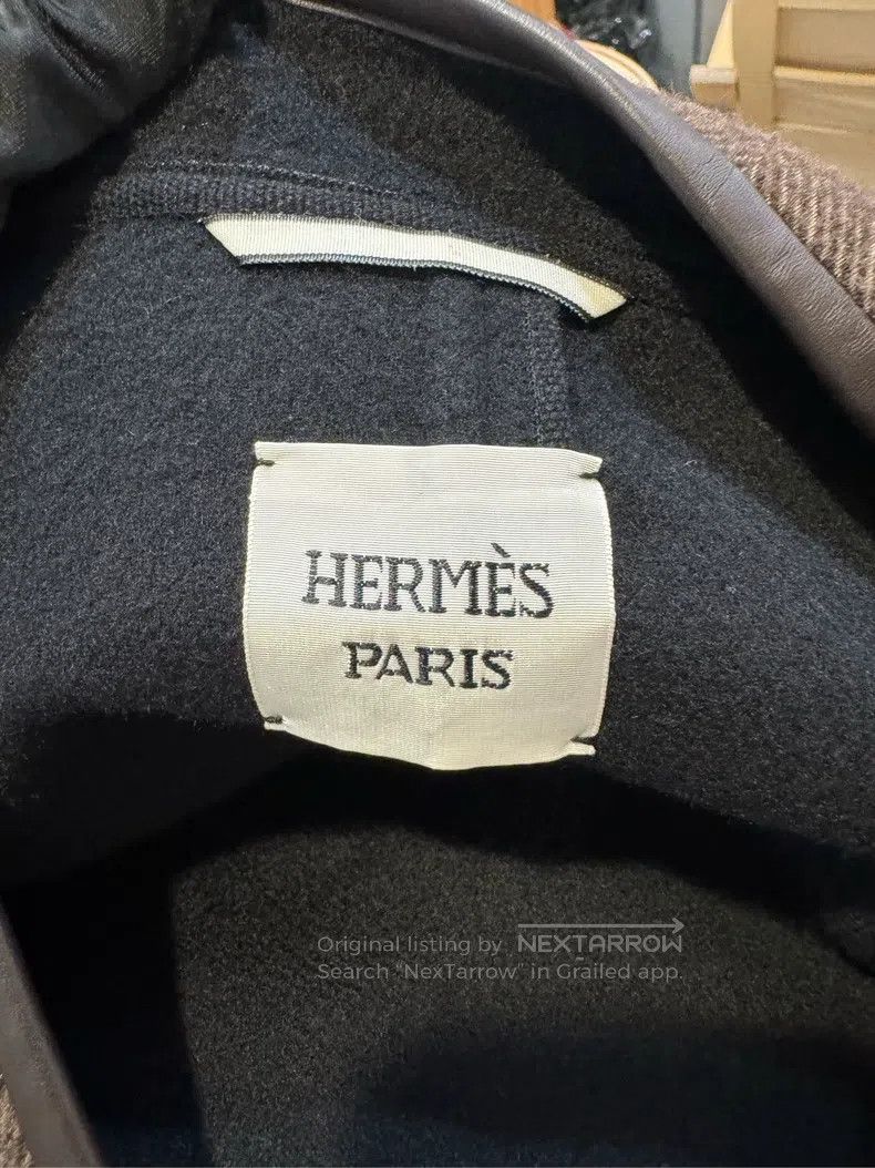 Hermes Hermes Autumn/Winter Cashmere Coat with Tree Brown Studs Size XXS / US 00 / IT 34 - 3 Thumbnail