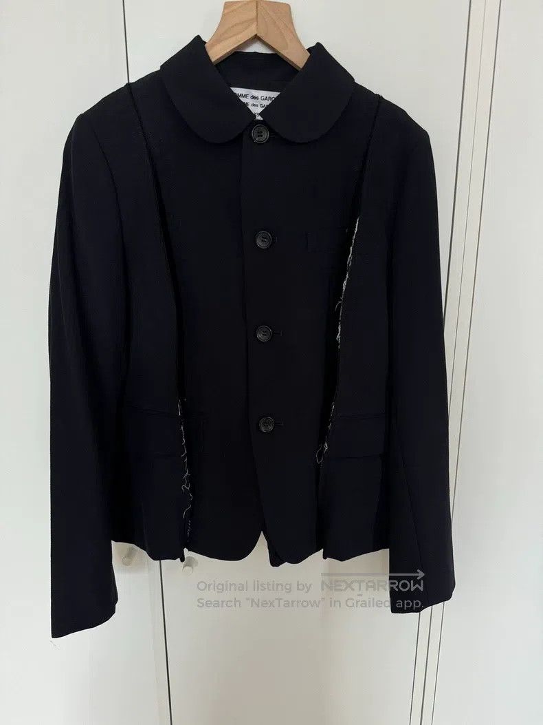 Comme des Garcons Comme Des Garcons Ripped Blazer Velvet Patchwork Size XS / US 0-2 / IT 36-38 - 4 Thumbnail
