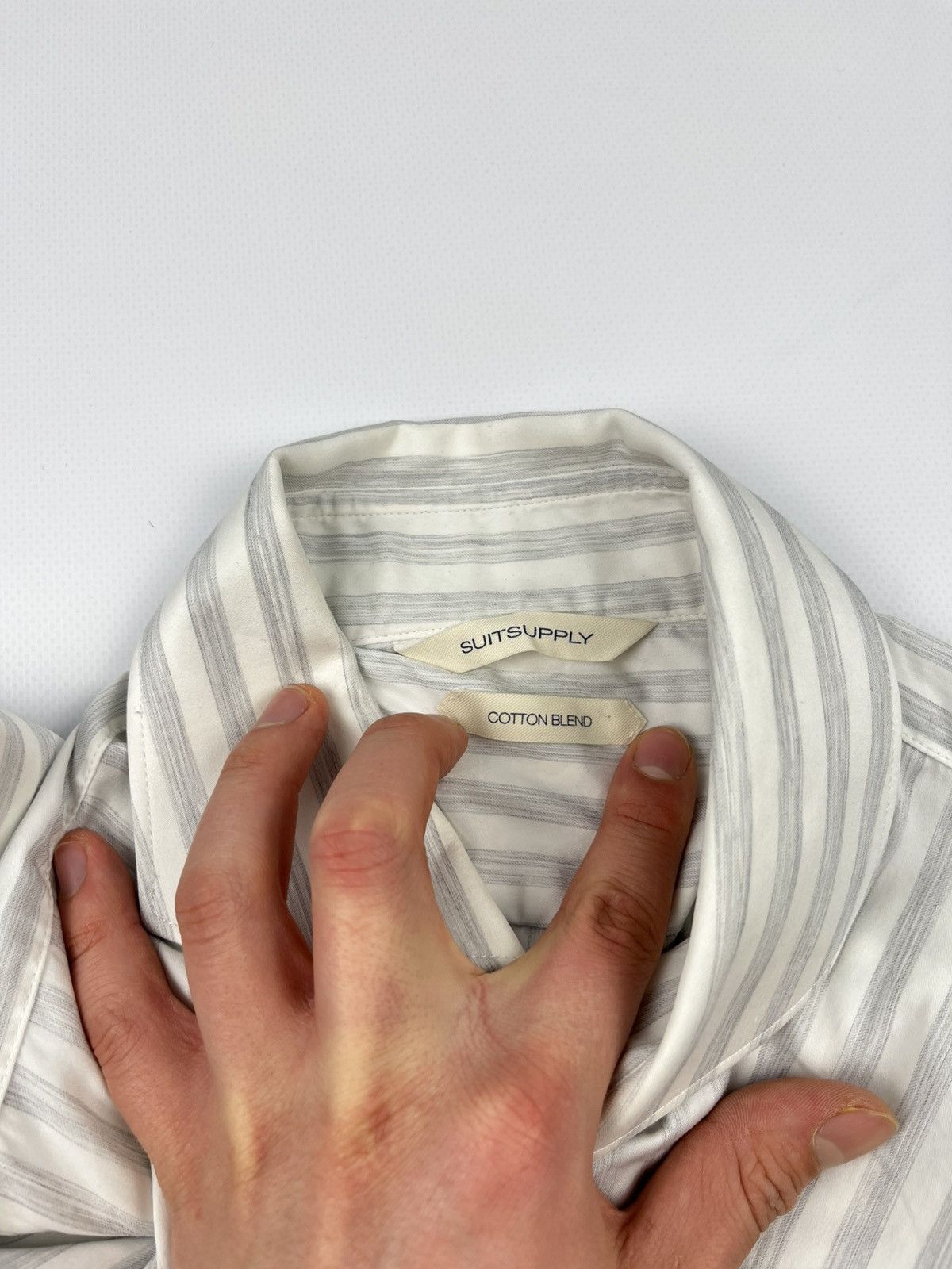 Suitsupply Suitsupply Mens Extra Slim Fit Shirt Button Up Long Sleeve Size US M / EU 48-50 / 2 - 9 Thumbnail