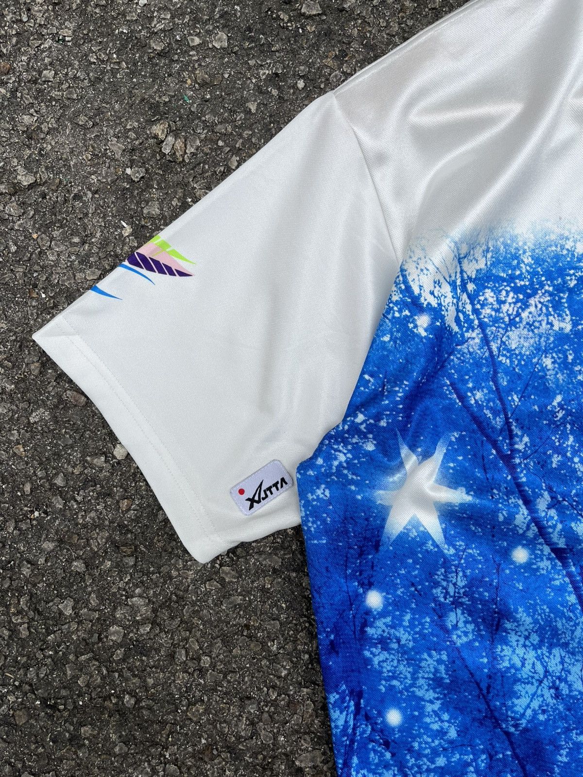Japanese Brand Vintage 90s NITTAKU Table Tennis Jersey Art Psychedelic Size US L / EU 52-54 / 3 - 10 Thumbnail