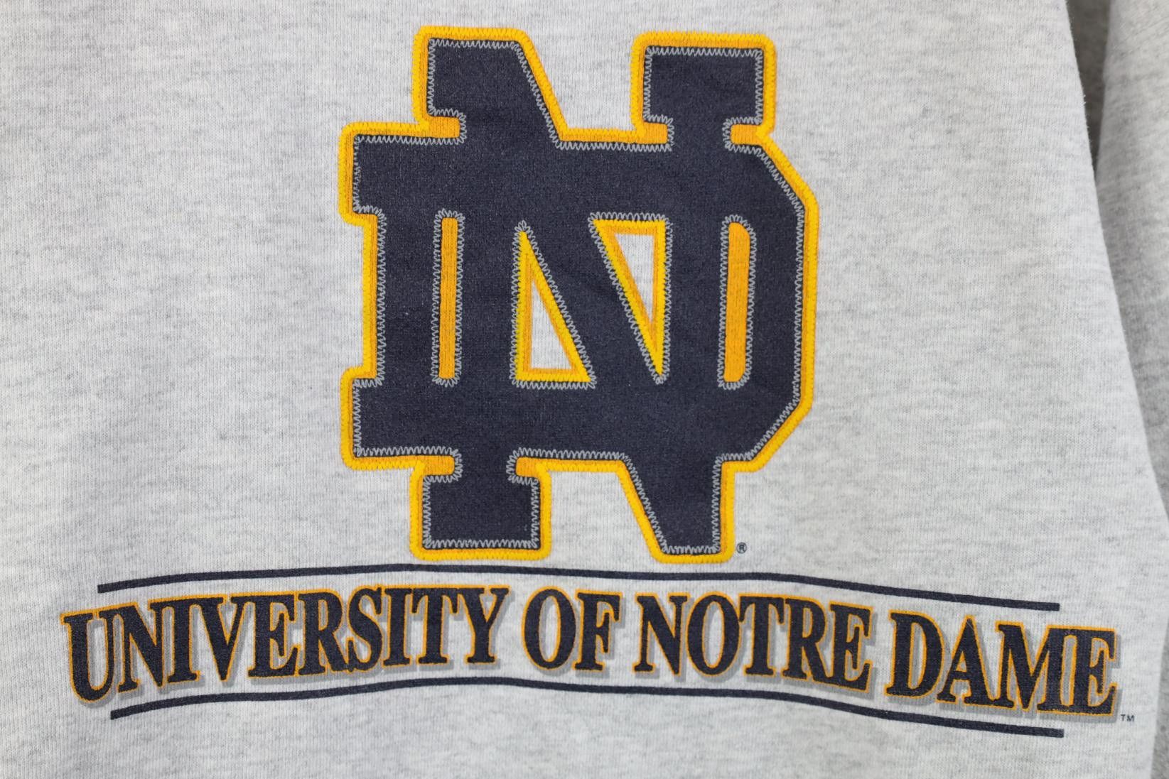 Vintage Vintage 90s University of Notre Dame Crewneck Sweatshirt USA Size US L / EU 52-54 / 3 - 4 Thumbnail