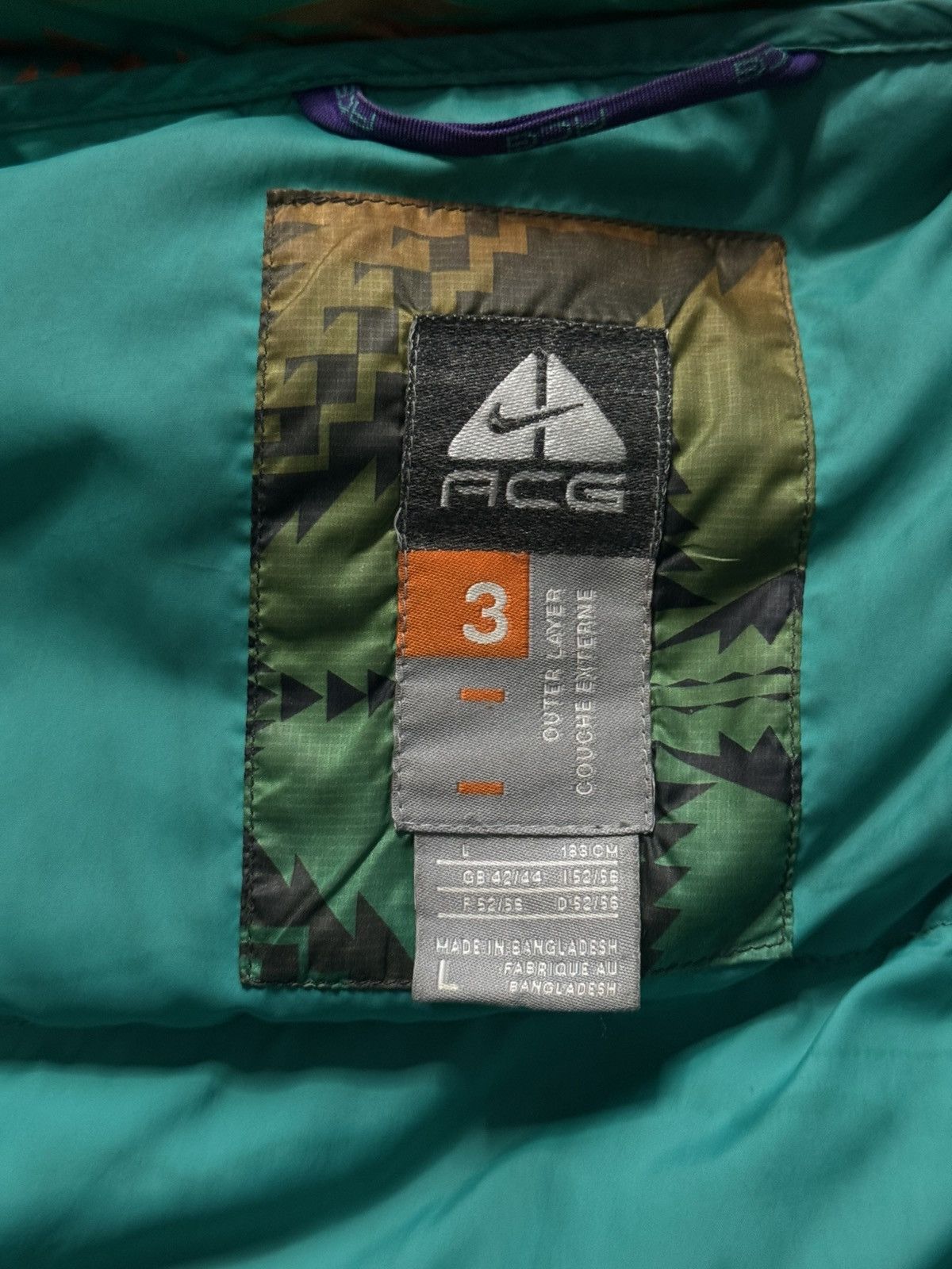 Nike ACG Vintage Nike ACG x Pendleton Native Print Puffer Down Jacket Size US L / EU 52-54 / 3 - 13 Thumbnail