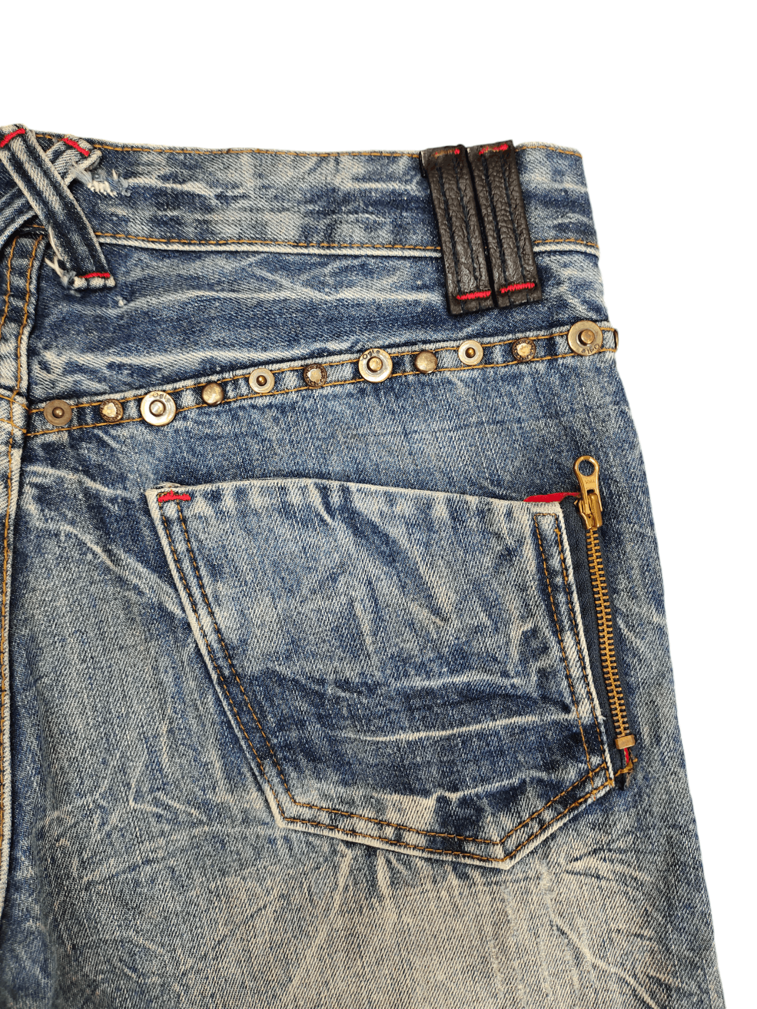 Hysteric Glamour Flare Jeans Legend Of Glamour Studded Distress Denim Bootcut Size US 30 / EU 46 - 19 Thumbnail