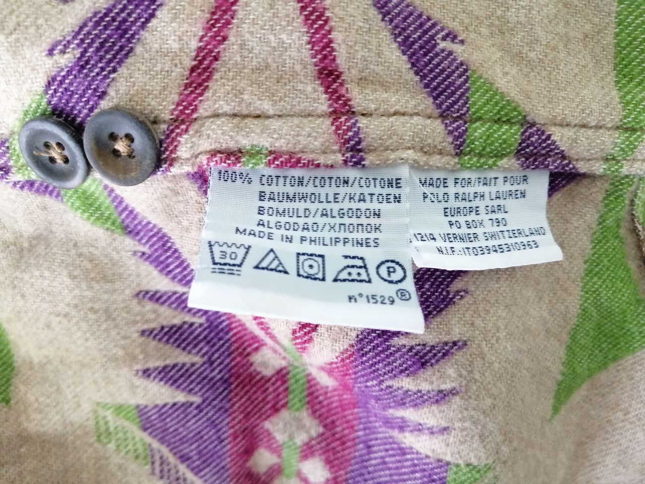 Polo Ralph Lauren Polo Ralph Lauren Vintage Native Navajo Aztec Flannel Size US S / EU 44-46 / 1 - 7 Thumbnail