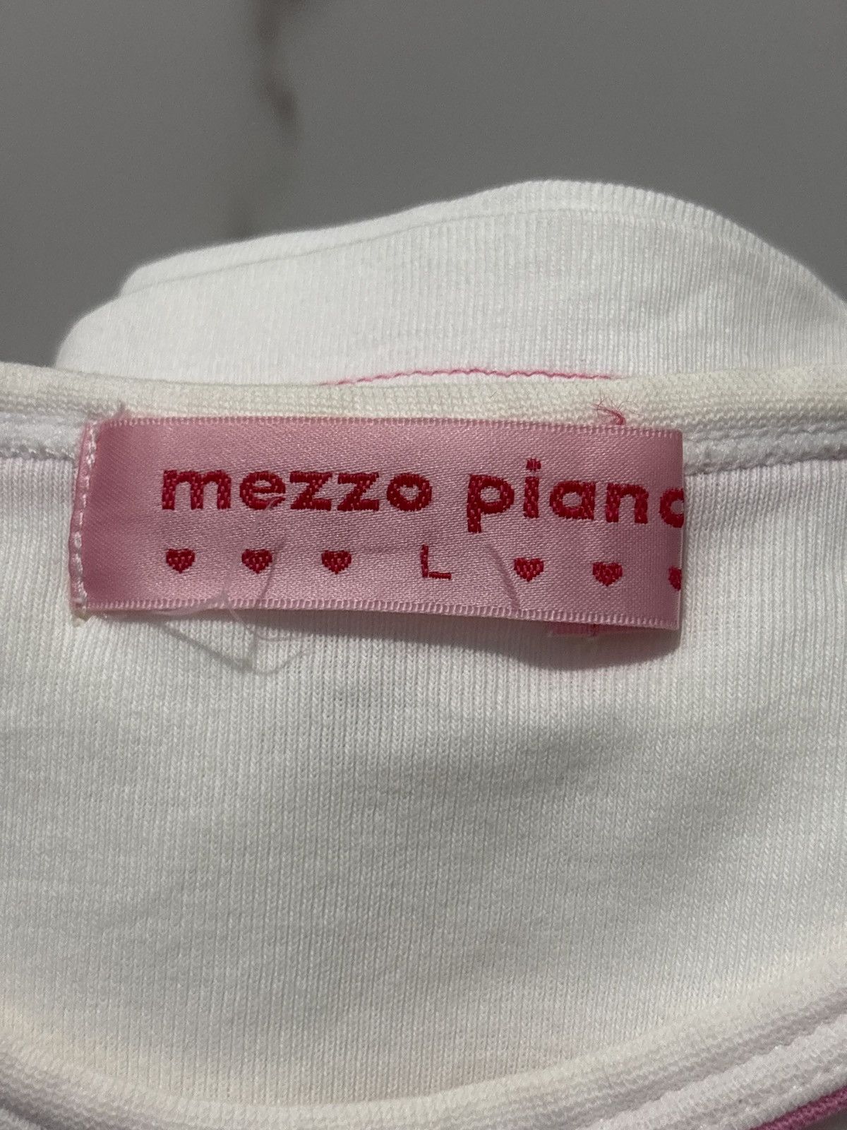 Japanese Brand VTG Mezzo Piano "5th Anniversary" Ringer Tee - Y2K Kawaii Size US S / EU 44-46 / 1 - 3 Thumbnail