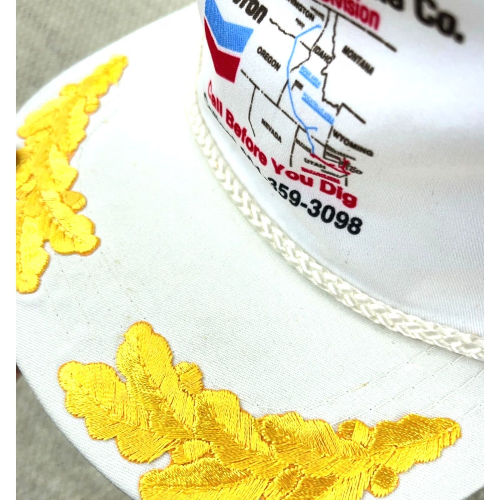 Vintage VINTAGE Chevron Pipe Line Trucker Hat Cap 90s 80s Snapback Rope Oil Gas Petroleum USA Mens LL Size ONE SIZE - 4 Thumbnail