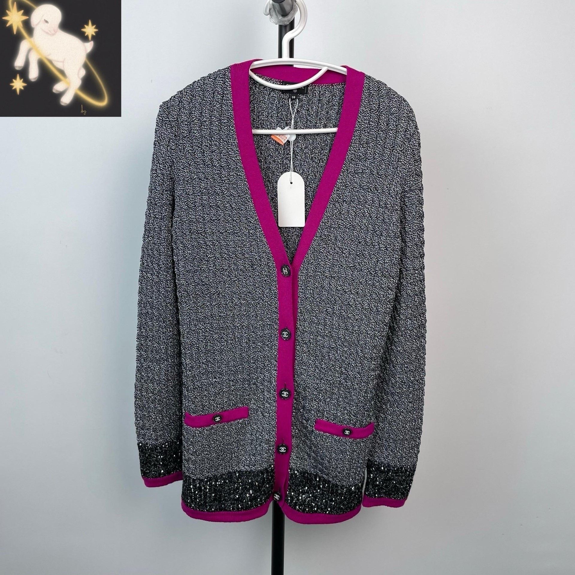 Chanel Chanel Knit Silver Sweater 38 Women Size S / US 4 / IT 40 - 1 Thumbnail