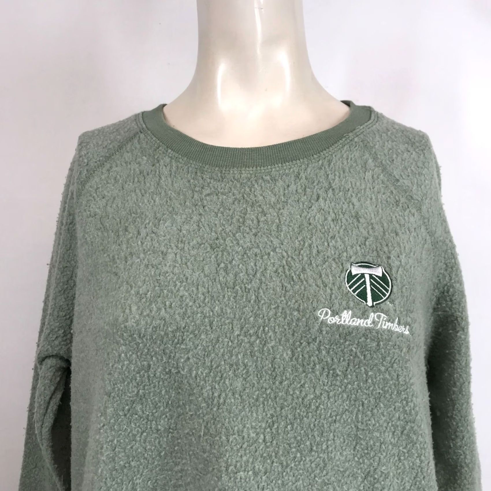 Vintage BOXERCRAFT Green Long Sleeve Sweatshirt Pullover Women's Small Fleece Portland Timers Size S / US 4 / IT 40 - 2 Thumbnail