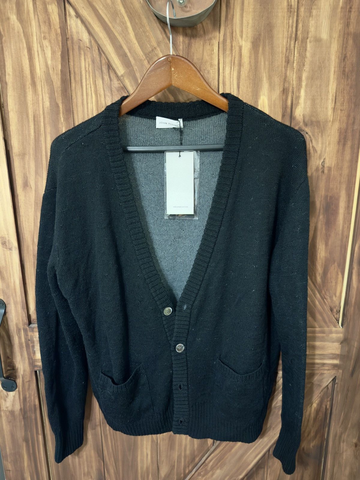John Elliott John Elliott High Twisted Wool Cardigan/ Black Size US M / EU 48-50 / 2 - 1 Thumbnail