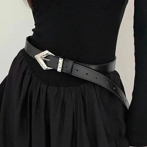 Designer × Vintage Triangle Buckle Belt Size ONE SIZE - 1 Thumbnail