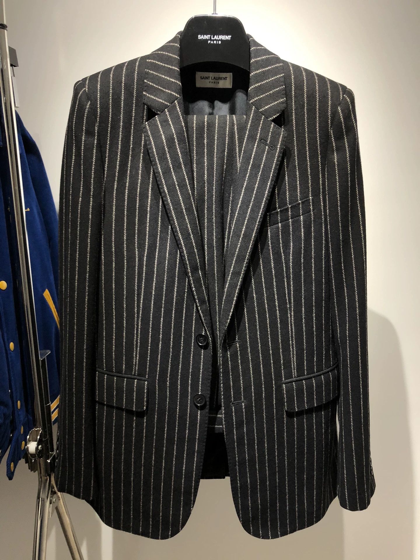Saint Laurent Paris Saint Laurent Paris Striped suit jacket Size US M / EU 48-50 / 2 - 1 Thumbnail
