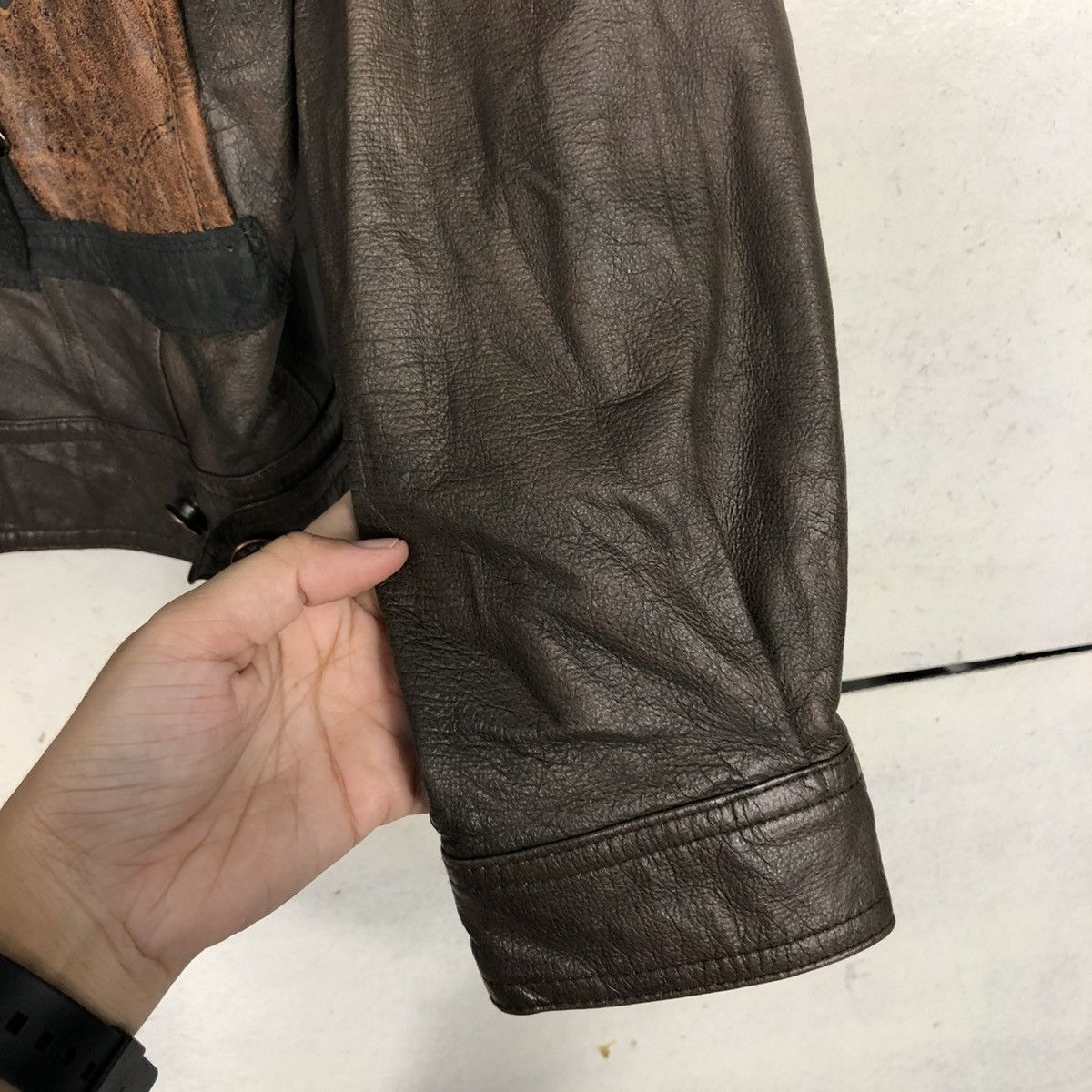 Japanese Brand 🔥VINTAGE BIKER LEATHER JACKET ALL THE WAY ISSEY MIYAKE Size US L / EU 52-54 / 3 - 17 Thumbnail