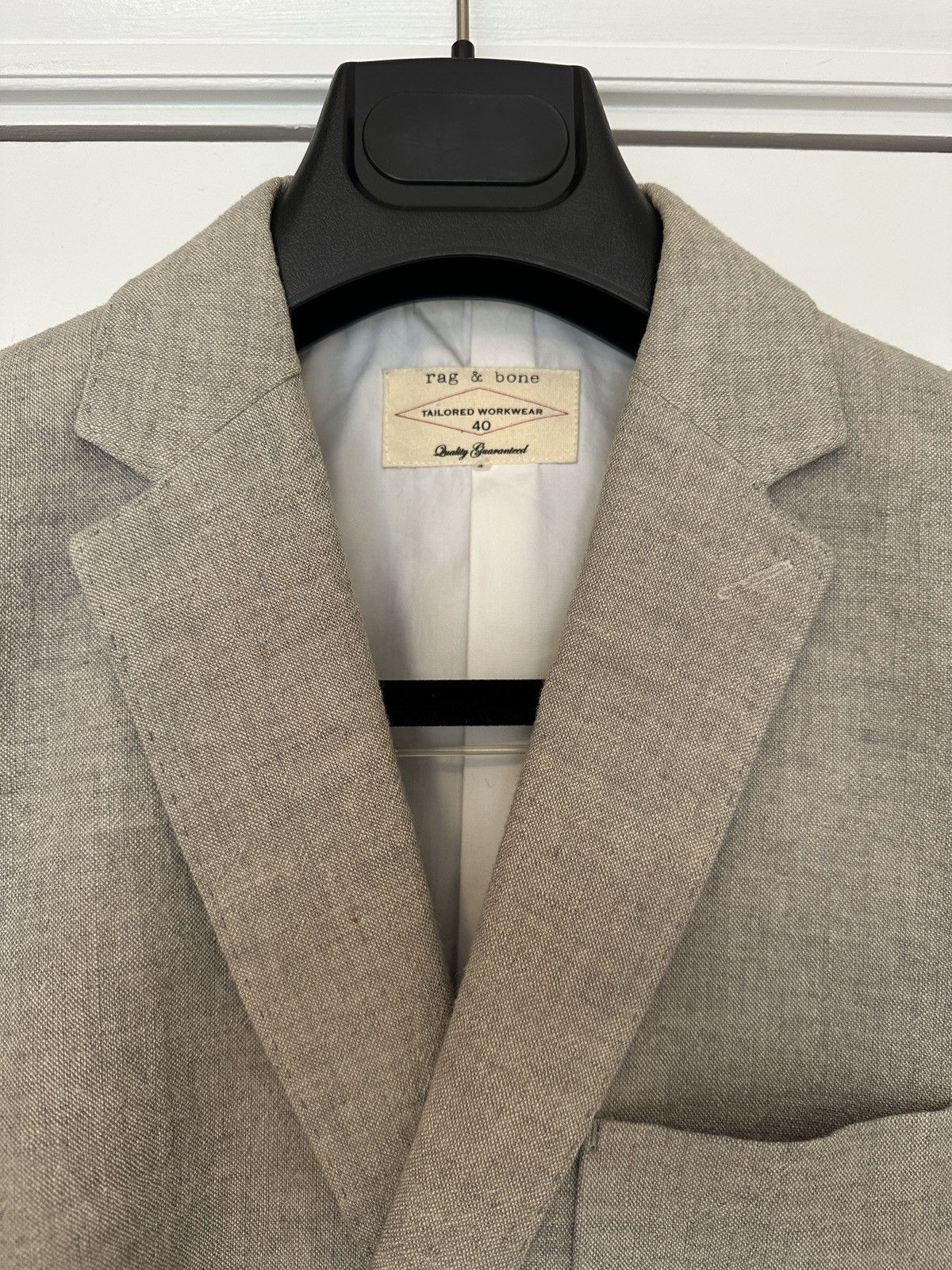 Rag & Bone Half-lined Notch Collar Linen Blazer Size 38R - 3 Thumbnail