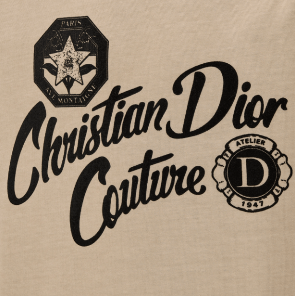 Dior o1w1db10525 483J63 Couture Relaxed-Fit T-Shirt in Beige Size US S / EU 44-46 / 1 - 3 Thumbnail