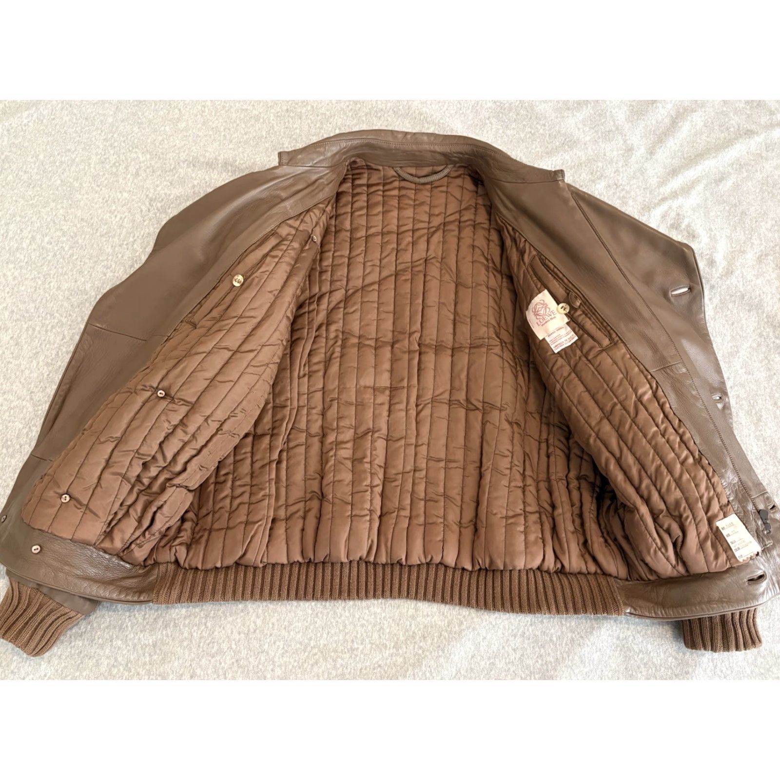 Loewe VINTAGE LOEWE Brown Leather Coat Jacket Mens 50 Brown Leather Jacket (Solid) Spain Size US M / EU 48-50 / 2 - 3 Thumbnail