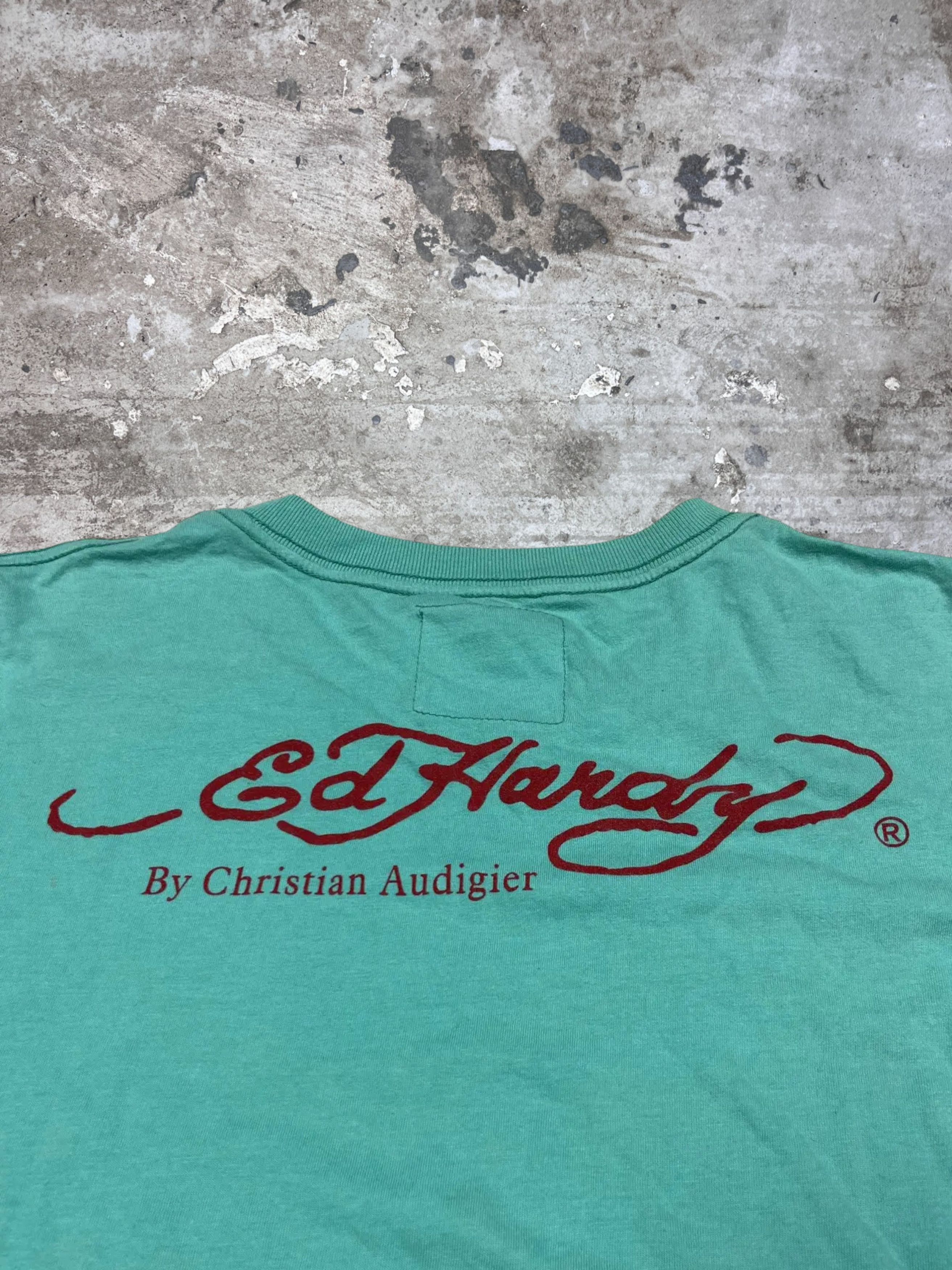 Christian Audigier ED HARDY Y2K RETRO PUNK SWAROVSKI RARE TOP TANK - 869 Size XL / US 12-14 / IT 48-50 - 3 Thumbnail