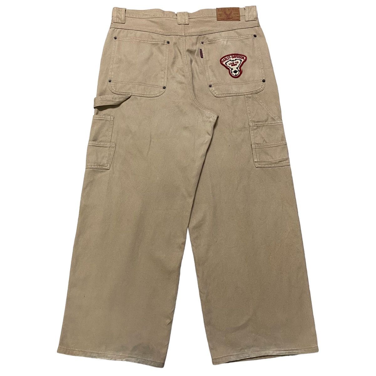 image of Harley Davidson Carpenter Baggy Pants in Khaki, Men's (Size 38)