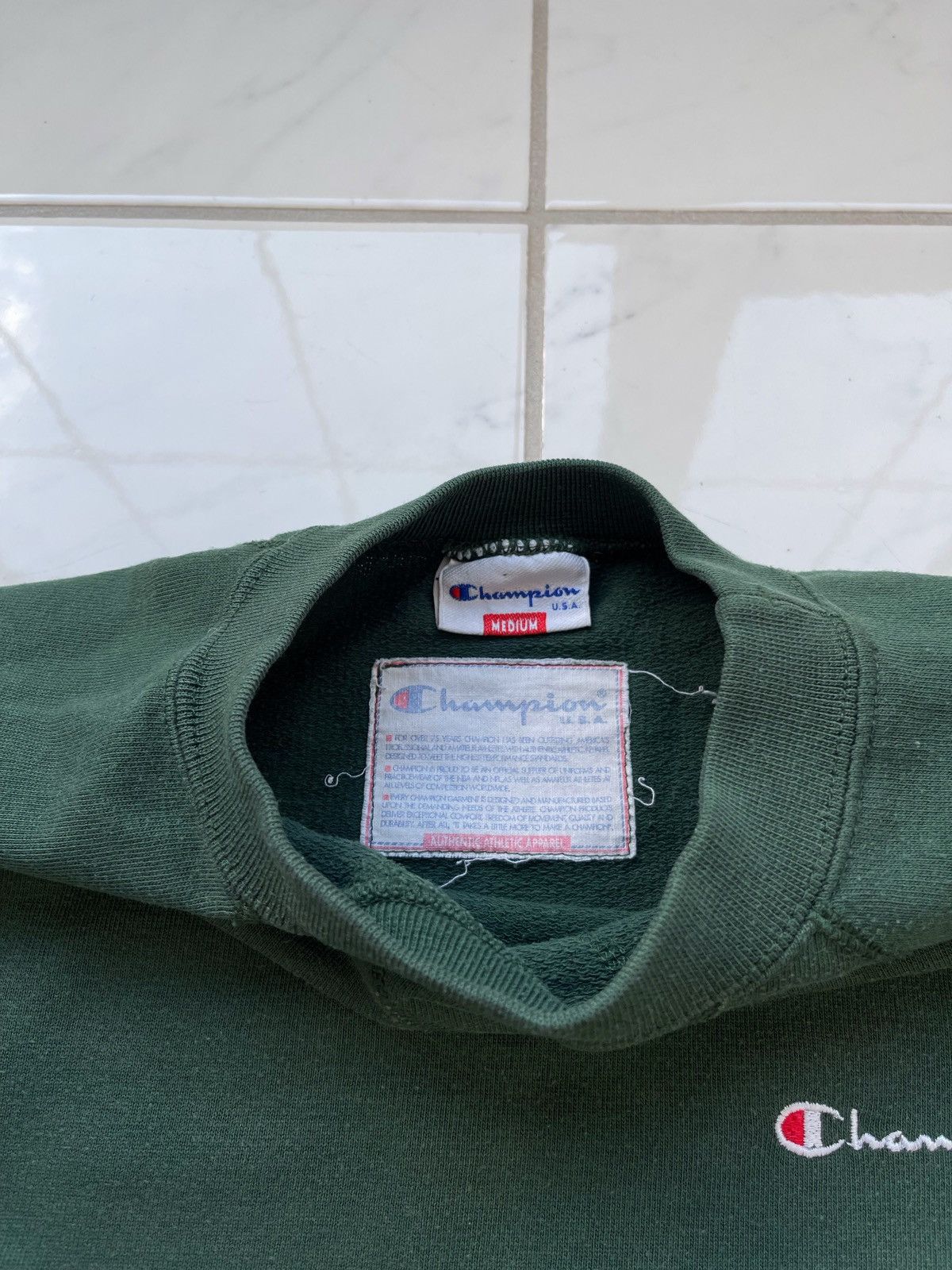 Champion × Vintage Vintage 90’s Cahmpion Green Sweatshirt Size US M / EU 48-50 / 2 - 4 Thumbnail