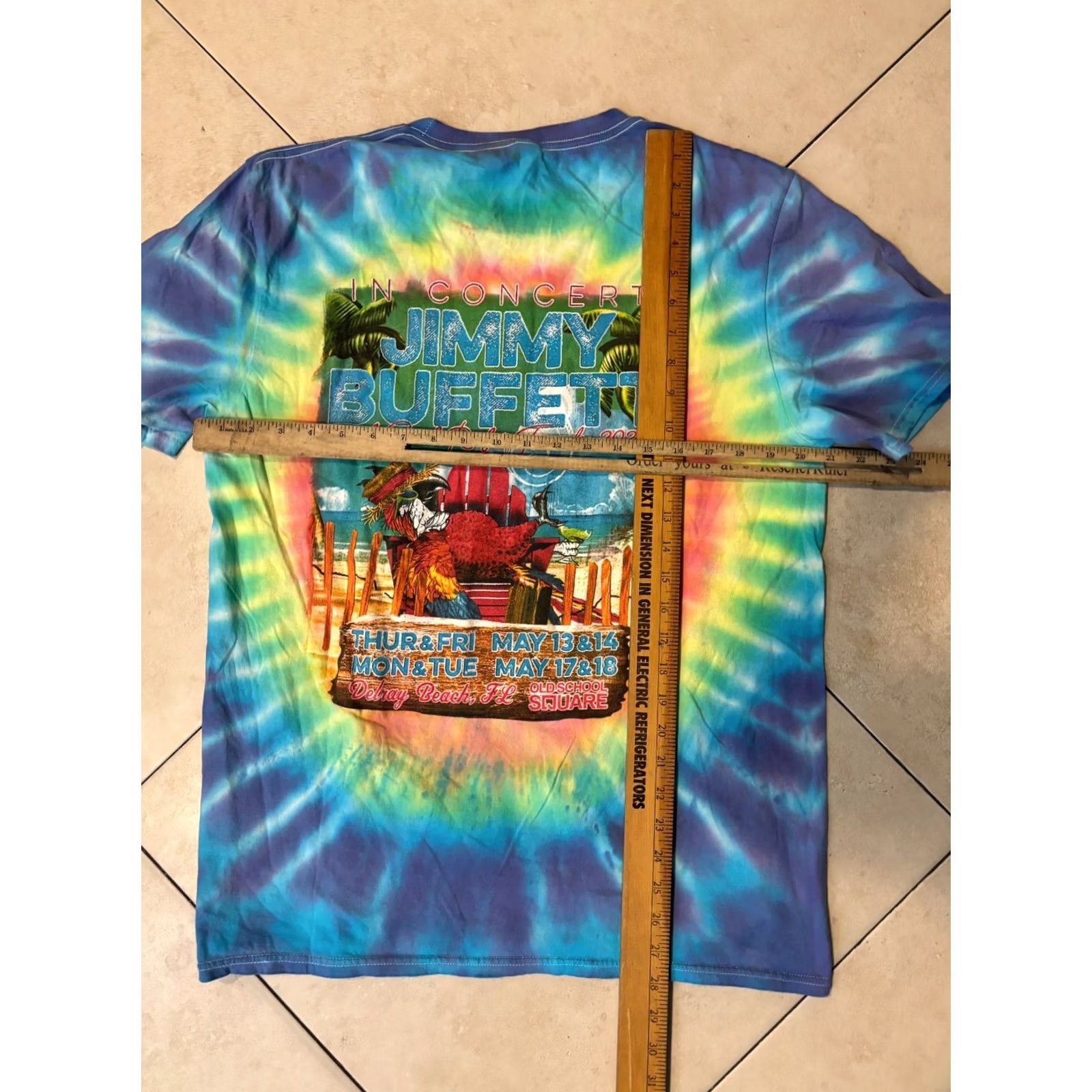 Anvil Jimmy Buffet T Shirt L Short Sleeve Tye Dye Cotton 2021 Tour Tee 5848 Size US L / EU 52-54 / 3 - 6 Thumbnail