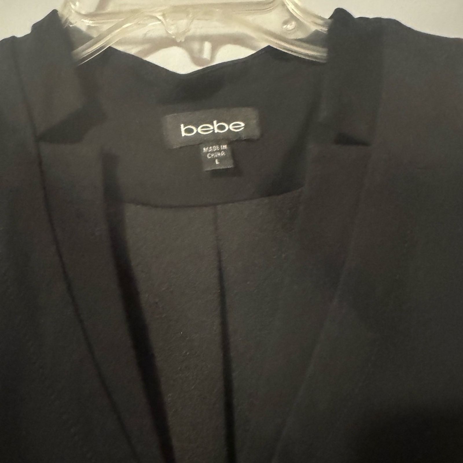 Bebe Bebe Black Sleeveless Zip Front Jumpsuit size large Size 32" / US 10 / IT 46 - 6 Thumbnail