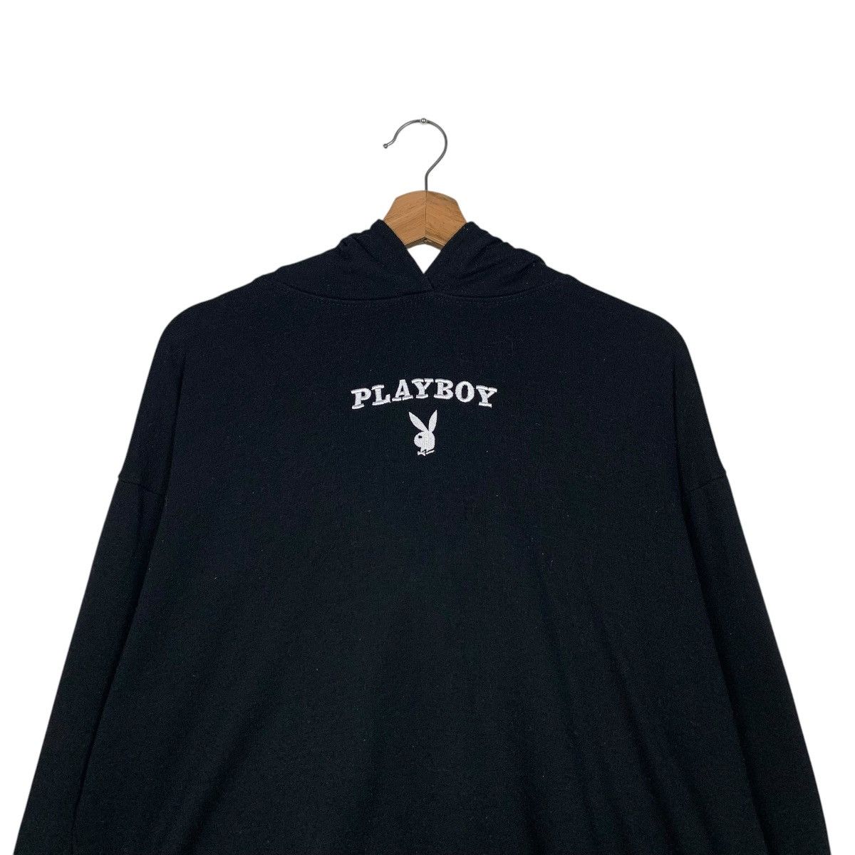 Playboy PLAYBOY BUNNY Center Logo Crop Hoodie Sweatshirt #2638-C118 Size M / US 6-8 / IT 42-44 - 8 Thumbnail