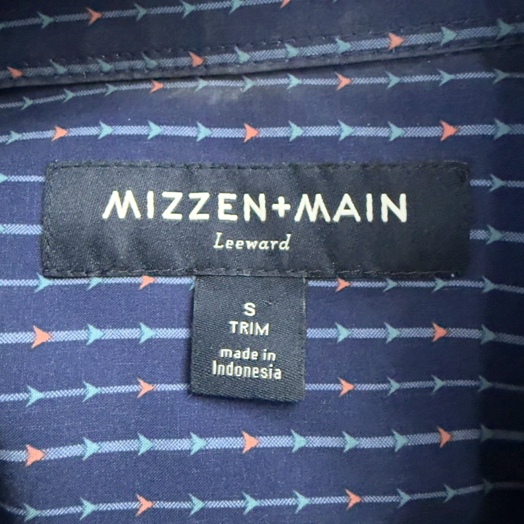 Mizzen+Main Mizzen+Main Blue Casual Short Sleeve Button-Down Shirt Mens Size S Size US 29 - 4 Thumbnail