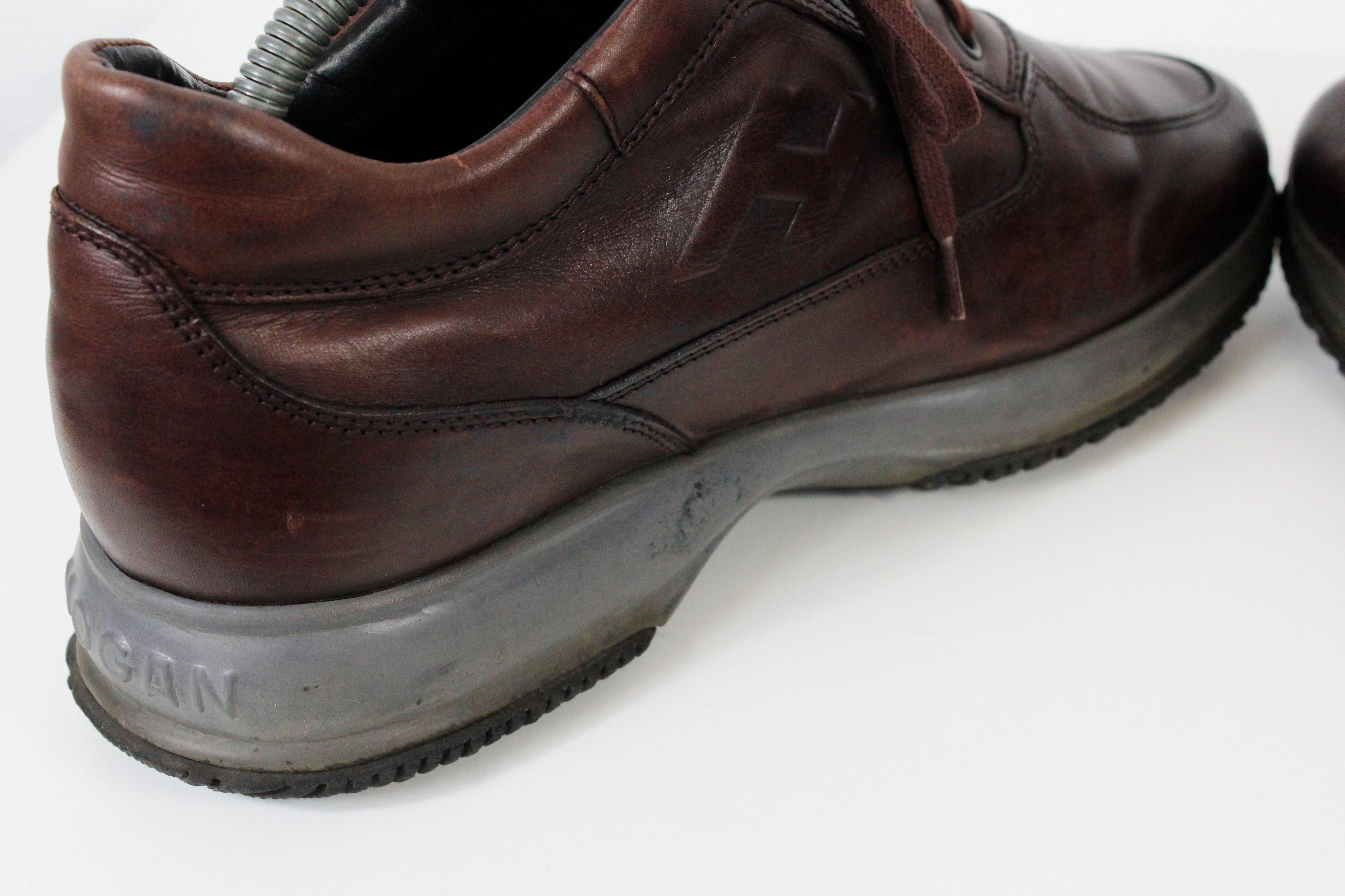 Hogan Hogan Interactive Logo Burgundy Leather Sneakers Shoes 41/42 Size US 8.5 / EU 41-42 - 7 Thumbnail