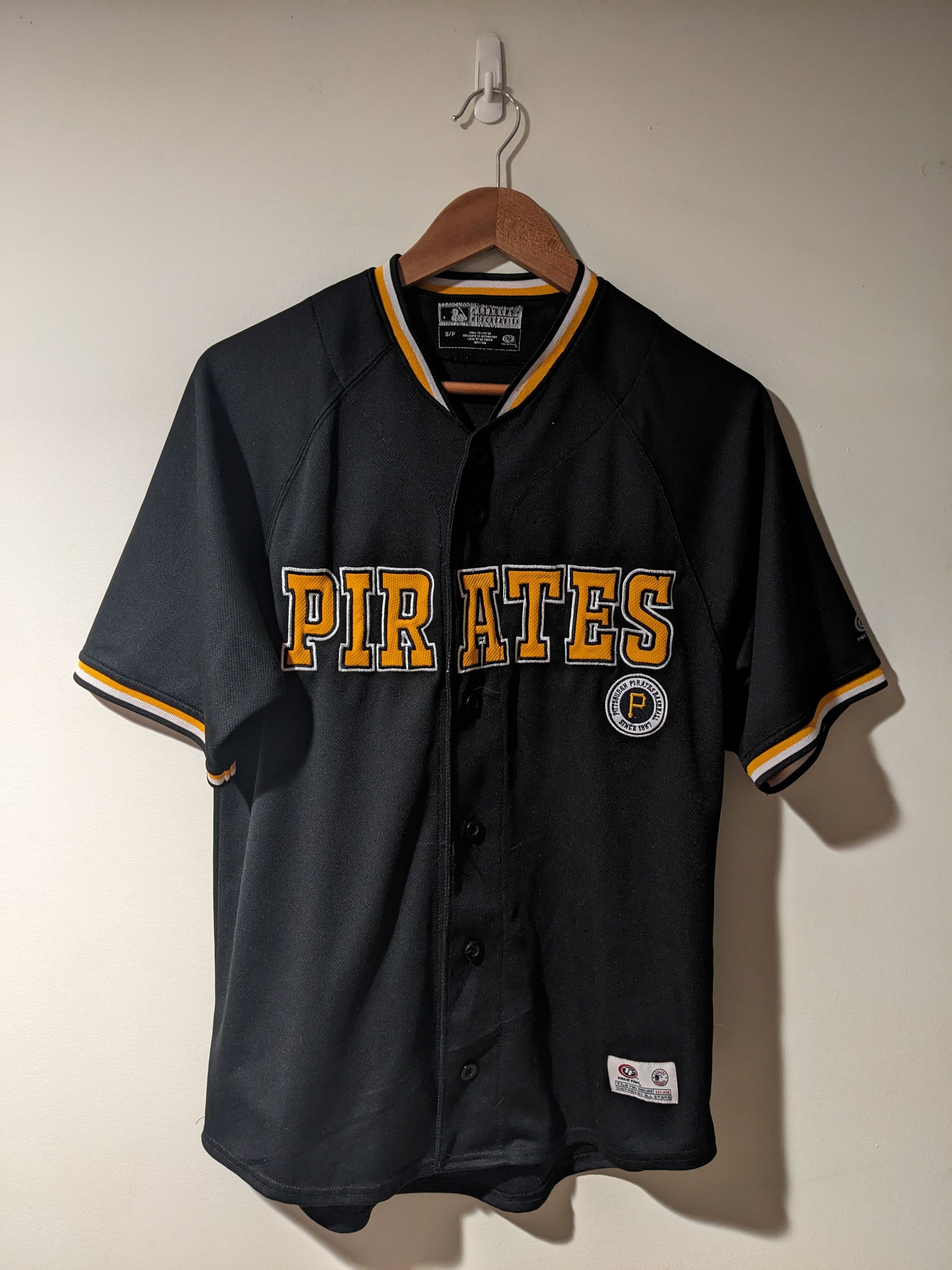 Vintage Pittsburgh Pirates Black Small TruFan Baseball Jersey Size US S / EU 44-46 / 1 - 1 Thumbnail