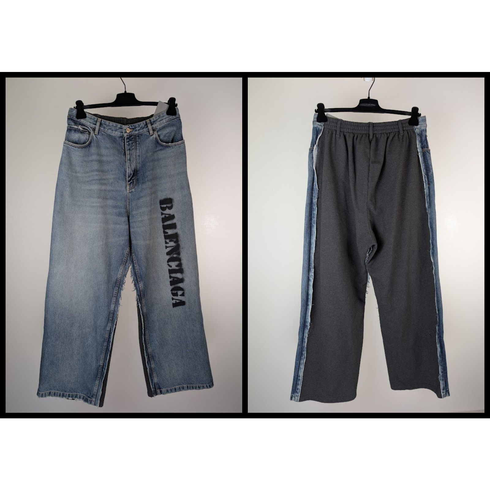 Balenciaga Balenciaga Cut-Up Baggy Hybrid Pants | Grailed