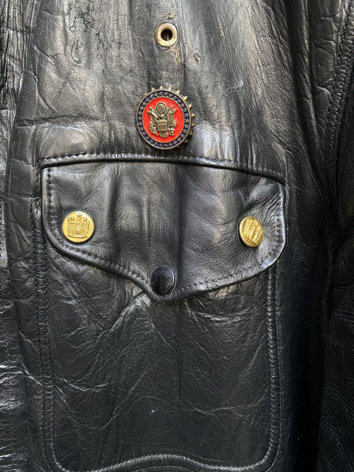 Schott 1950s Dur-o-Jac by Schott Police Leather Jacket Size US M / EU 48-50 / 2 - 5 Thumbnail