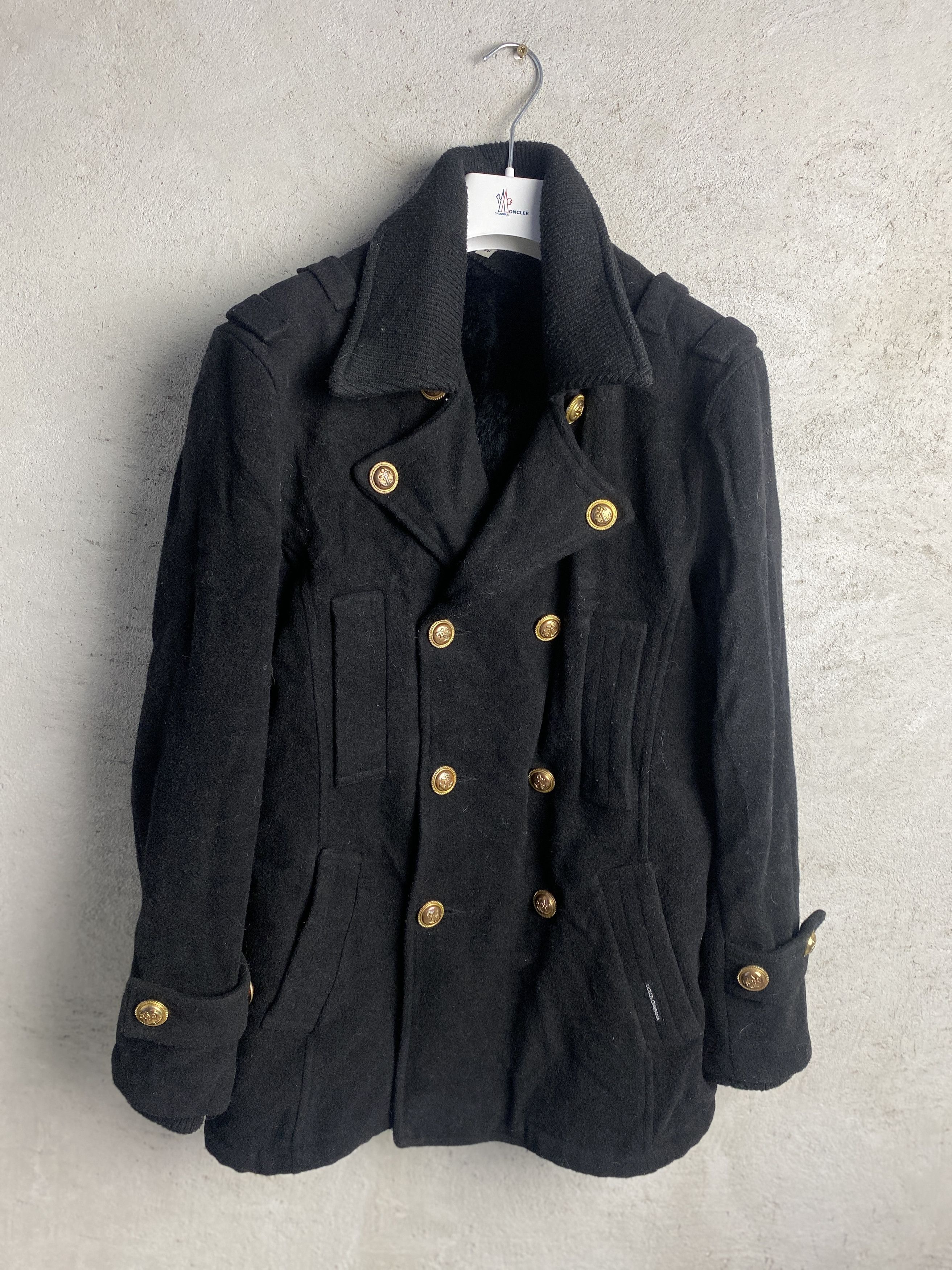 Dolce & Gabbana D&G Dolce & Gabbana black coat double breast Size L / US 10 / IT 46 - 1 Thumbnail