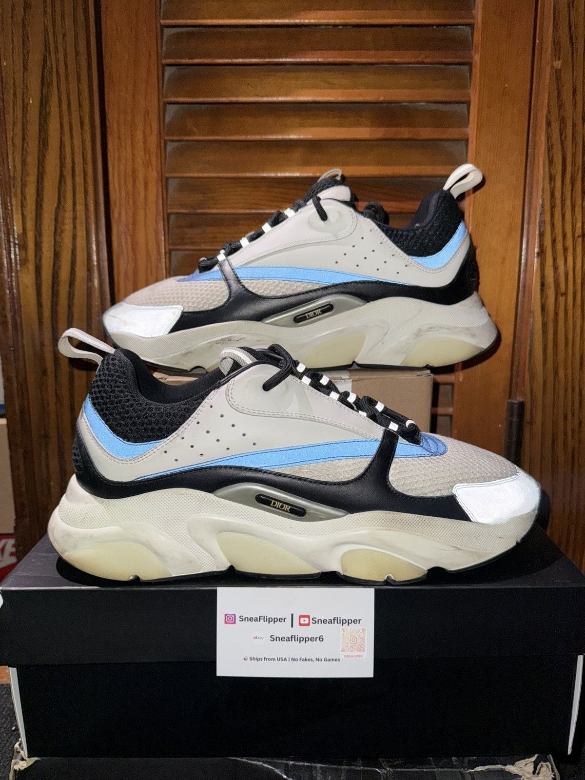 Dior Size 44D / 11 US - Dior B22 Mens Reflective Sneakers 