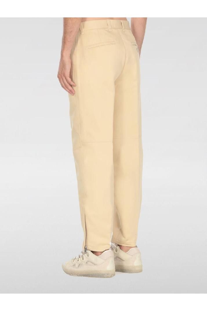 Lanvin o1s22i1n1024 Biker Gabardine Trouser in Beige Size US 30 / EU 46 - 3 Thumbnail