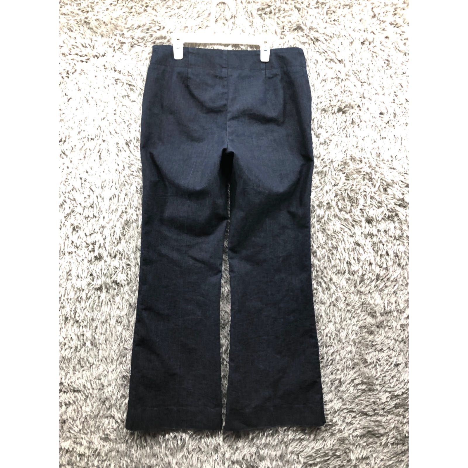 Kenneth Cole Kenneth Cole Reaction Flared Jeans Womens Dark Wash Blue Denim Bell Bottom Size 4 Regular Cotton Denim Pocket Zipper Button Belt Loops 5-Pocket Size 27" / US 4 / IT 40 - 5 Thumbnail