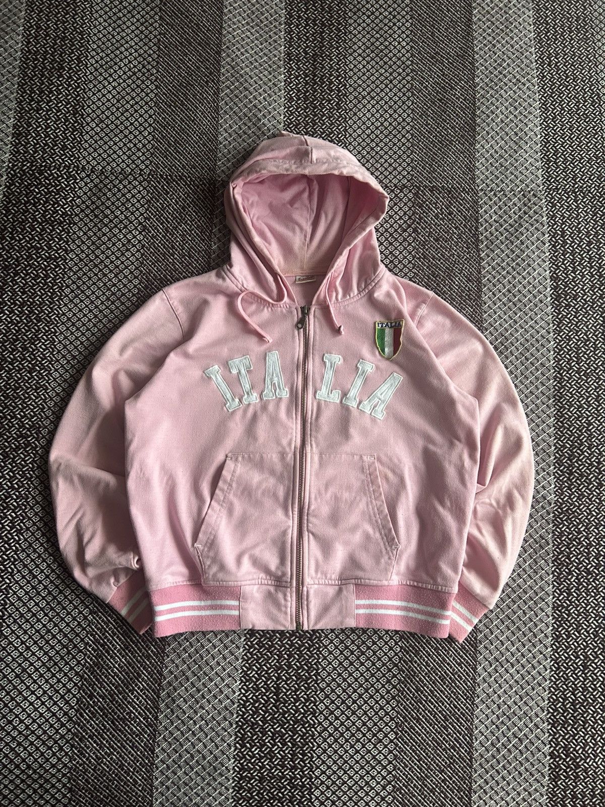 Vintage Vintage Zip Up Hoodie Italia Big Logo Streetweae Y2K Size M Size M / US 6-8 / IT 42-44 - 1 Thumbnail