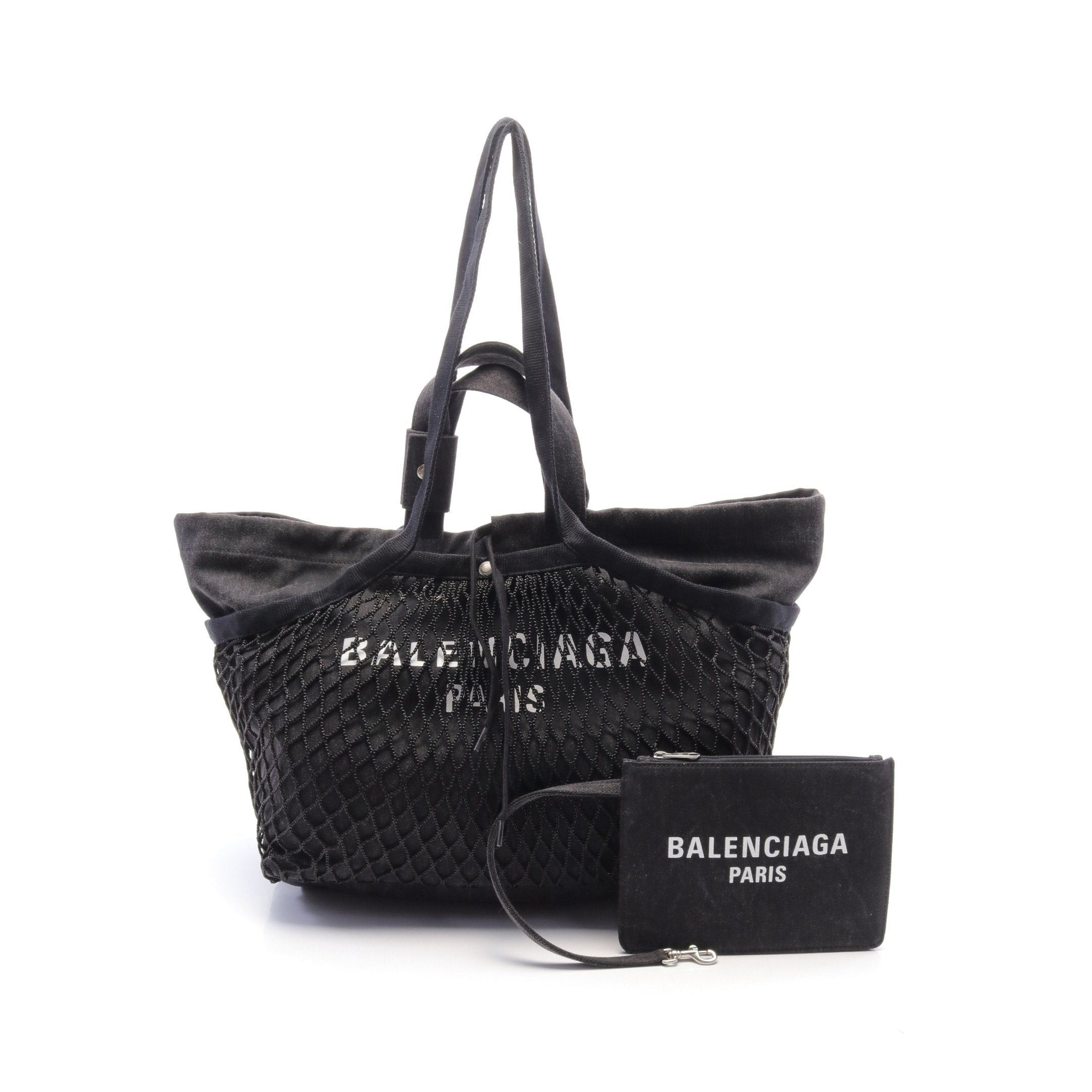 Balenciaga Balenciaga 24/7 Medium Handbag Tote Bag Denim Nylon Black Size ONE SIZE - 1 Thumbnail